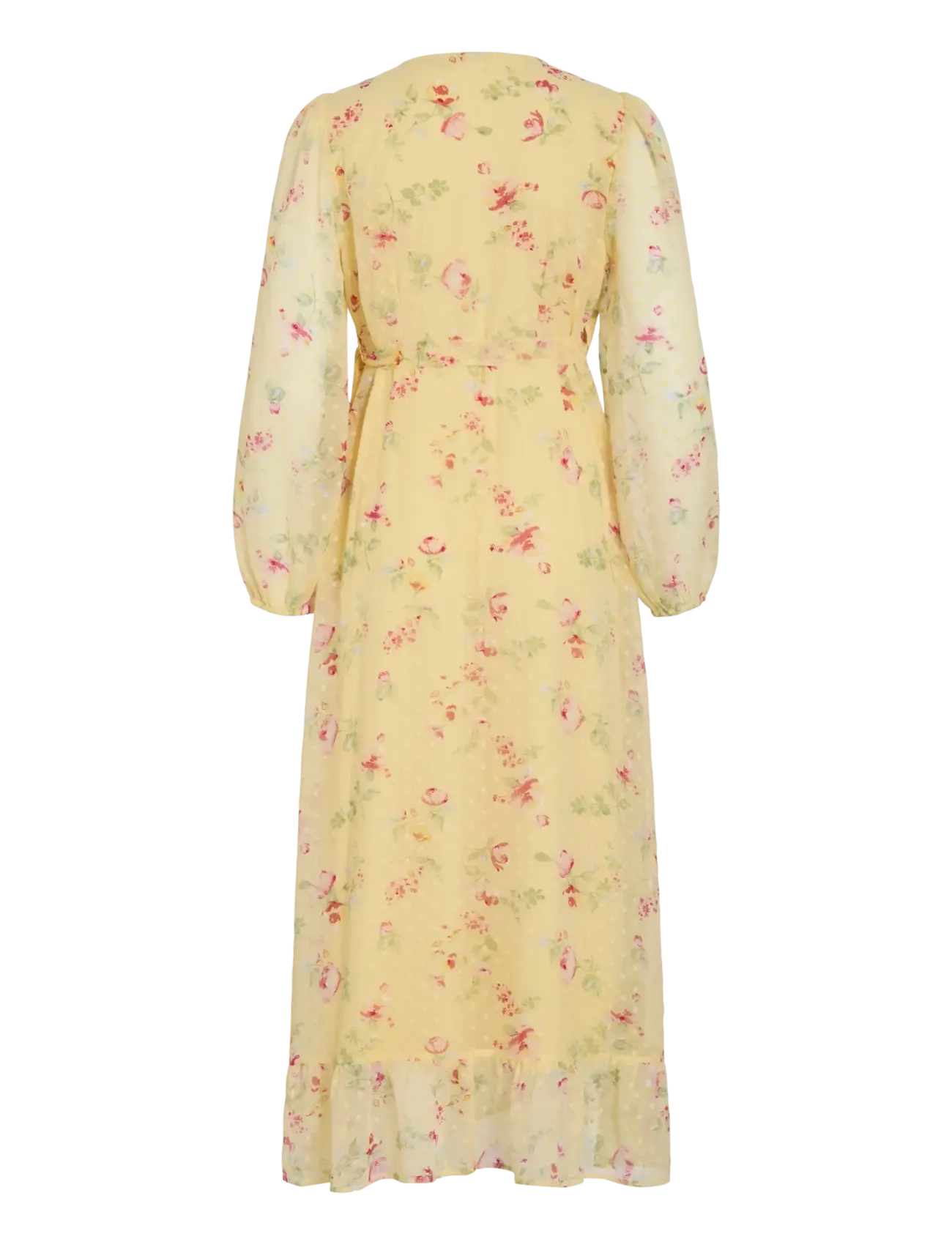 Vila - VIEDEE L/S ANKLE WRAP DRESS/DC/KA - sommerkleider - pastel yellow - 2