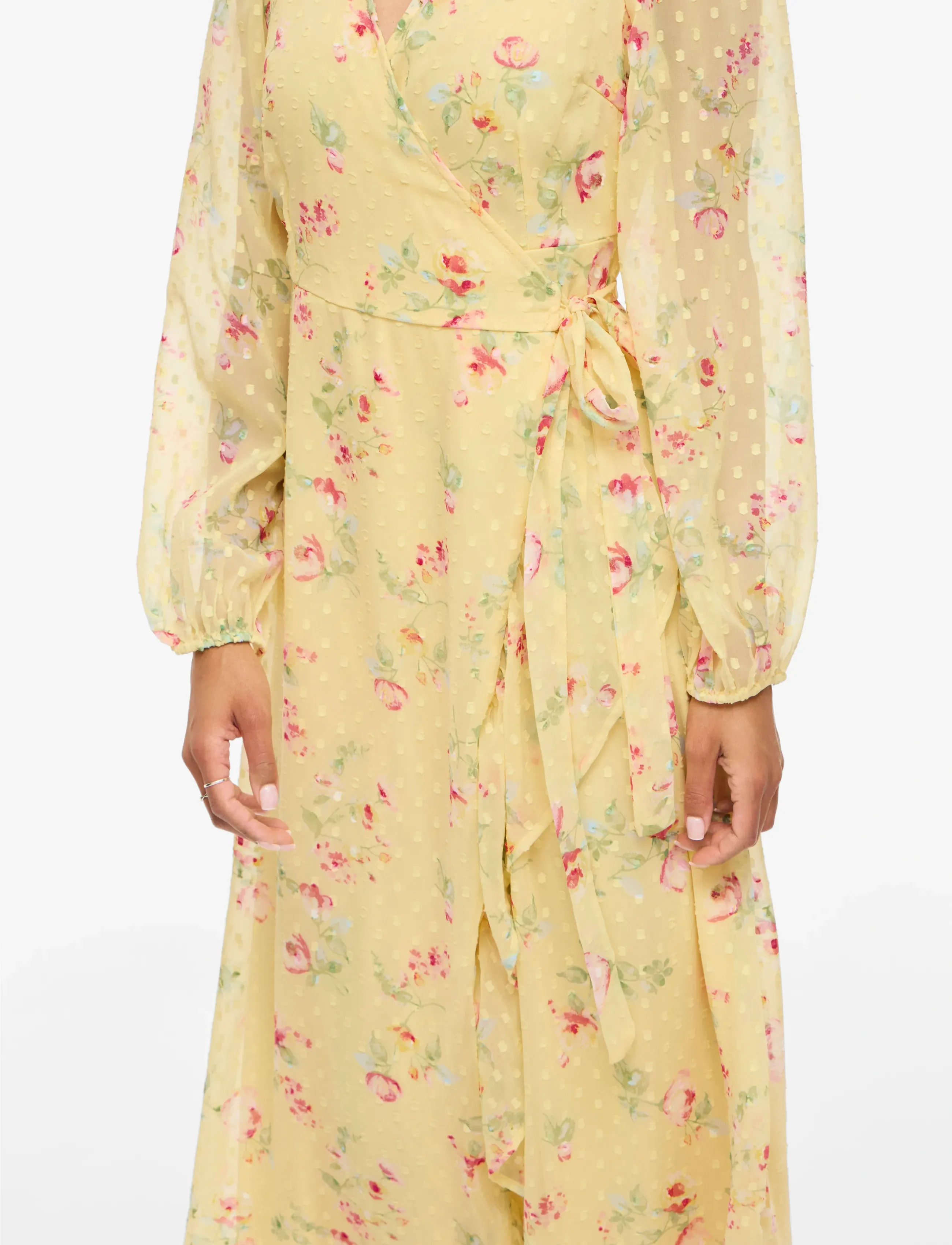 VILA Viedee L/S Ankle Wrap Dress/Dc/Ka klänningar dam – bild 6