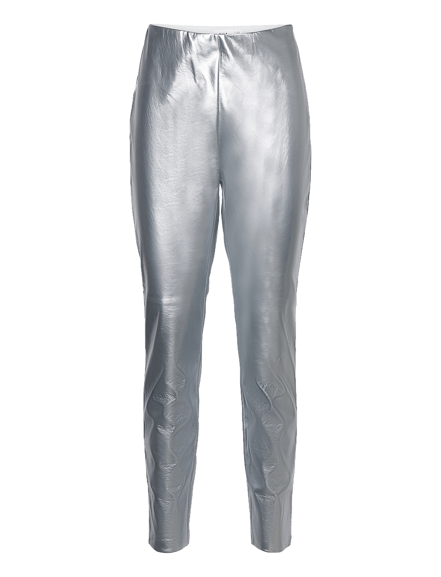 Vila - VIDISCO HW SLIM PANTS/KA - slim fit trousers - silver colour - 0