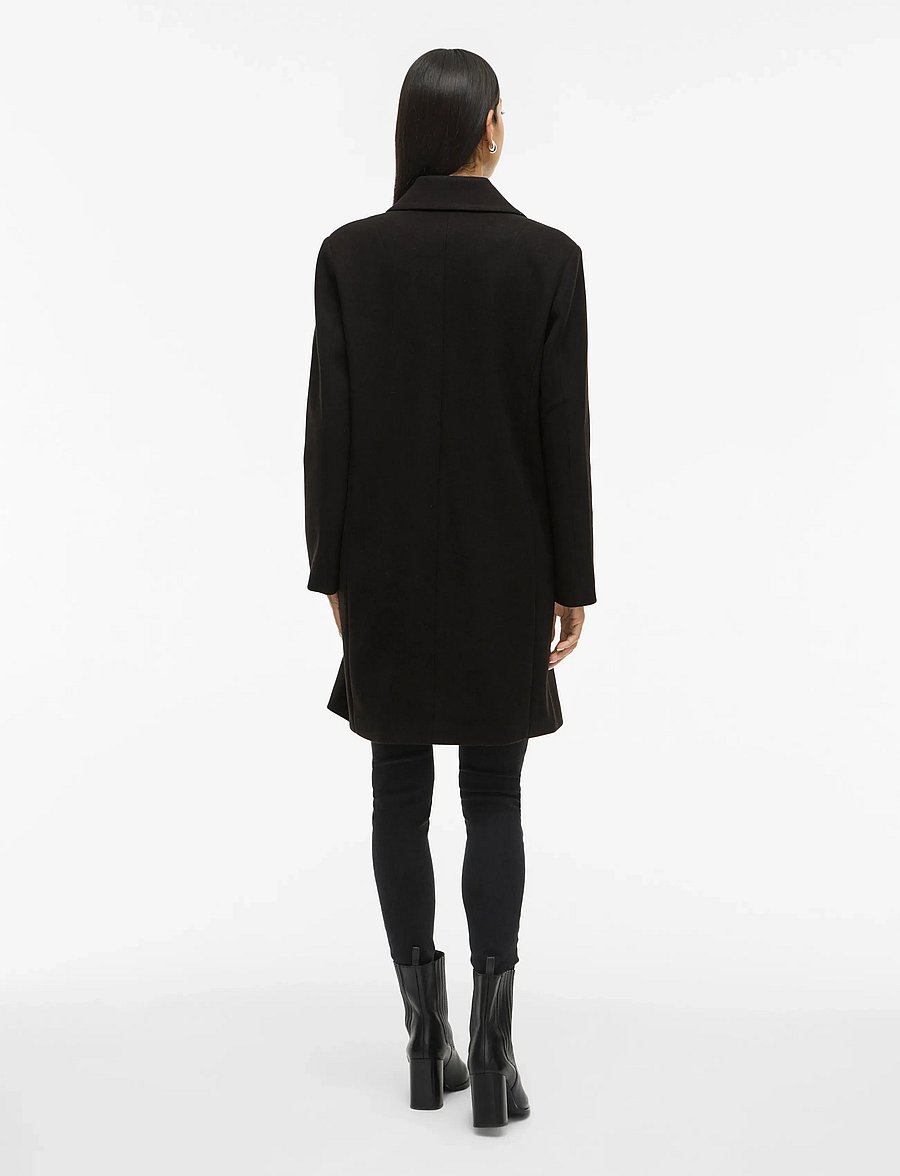 Vila - VICLAUDIA BUTTON COAT - NOOS - winterjacken - black beauty - 3