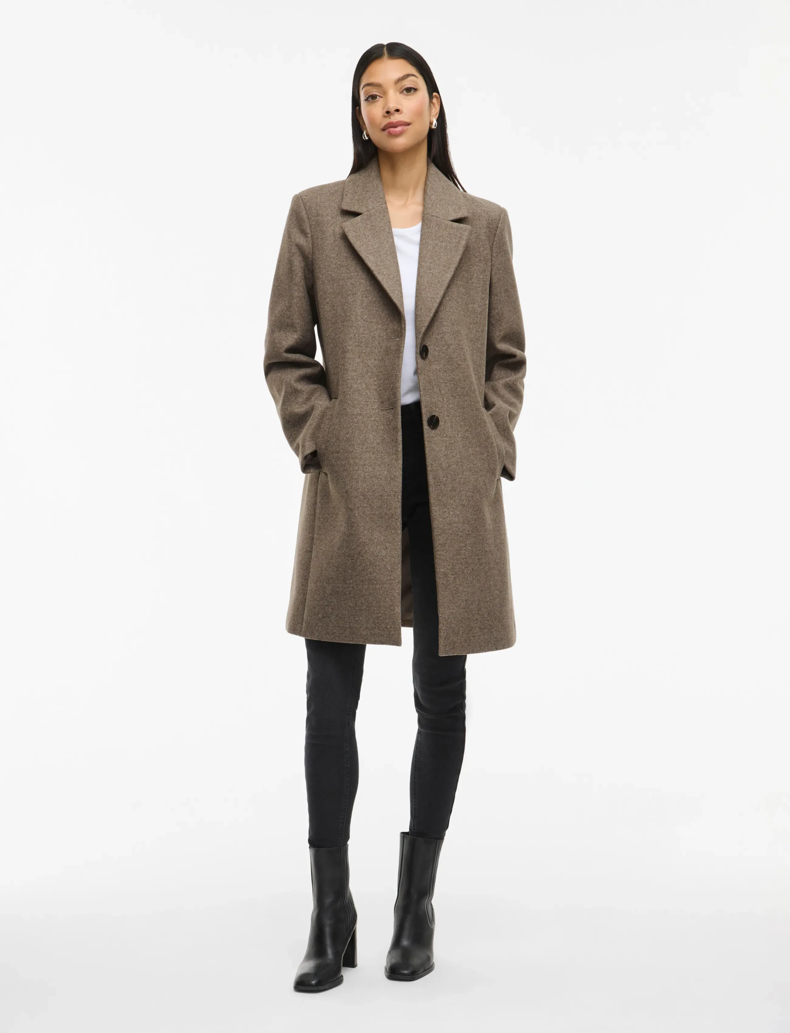 Vila - VICLAUDIA BUTTON COAT - NOOS - falcon - 5