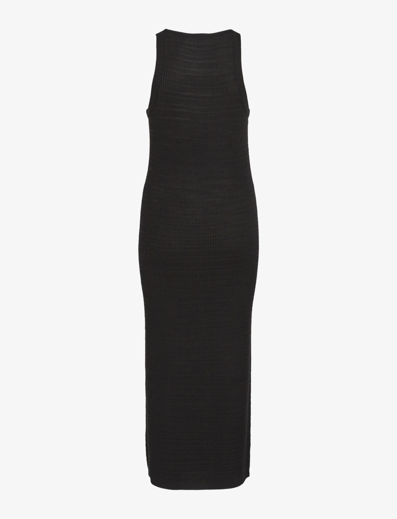 Vila - VIMARGOT OPEN O-NECK S/L KNIT DRESS/R - laveste priser - black beauty - 2