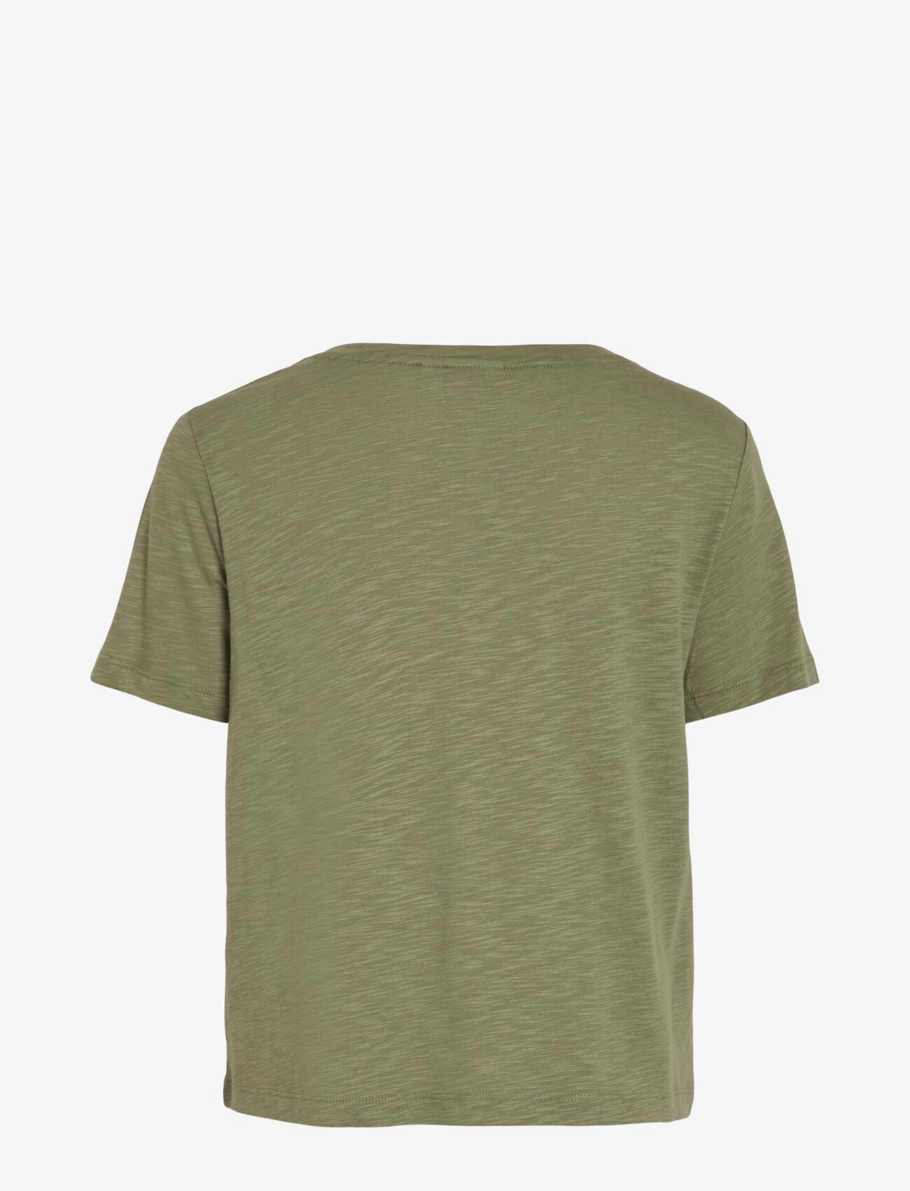 Vila - VINOVA V-NECK S/S TOP-NOOS - oil green - 2