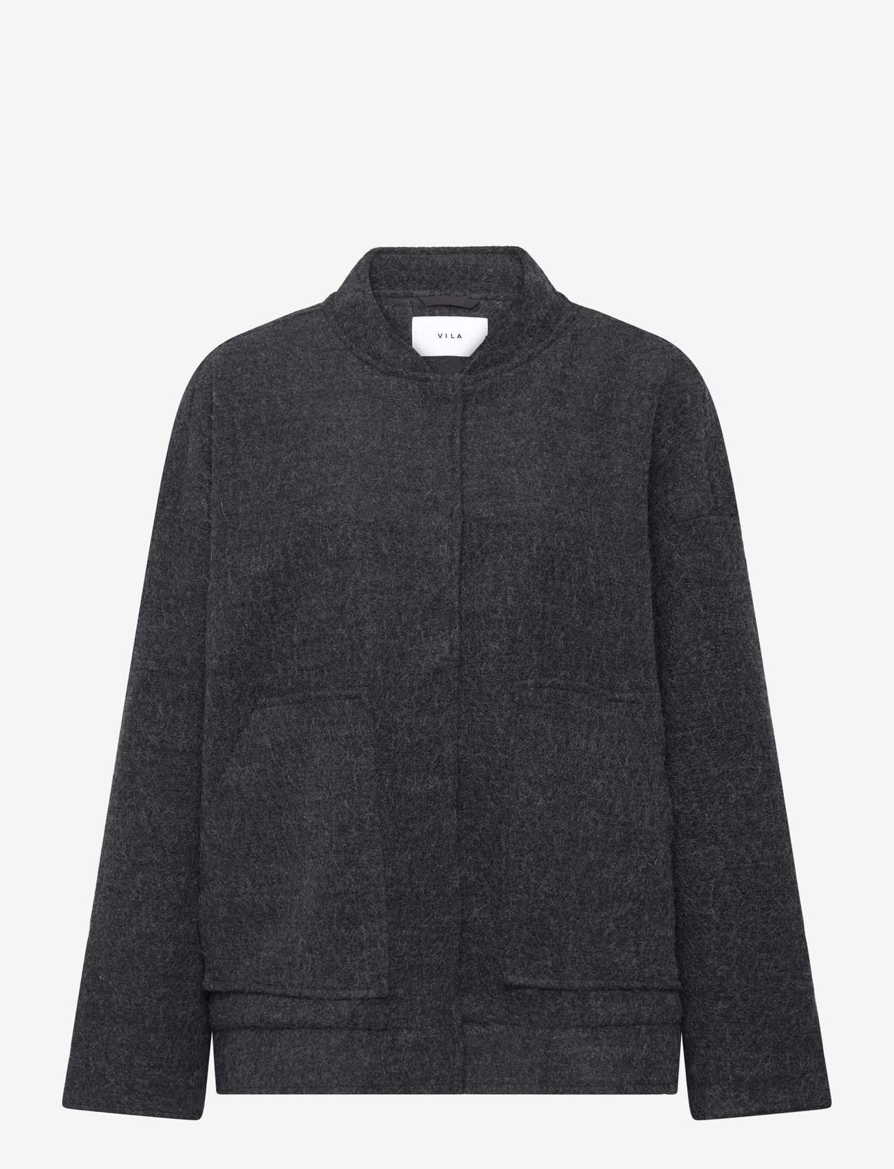Vila - VICECILIE WOOL BOMBER JACKET - wolljacken - dark grey melange - 1