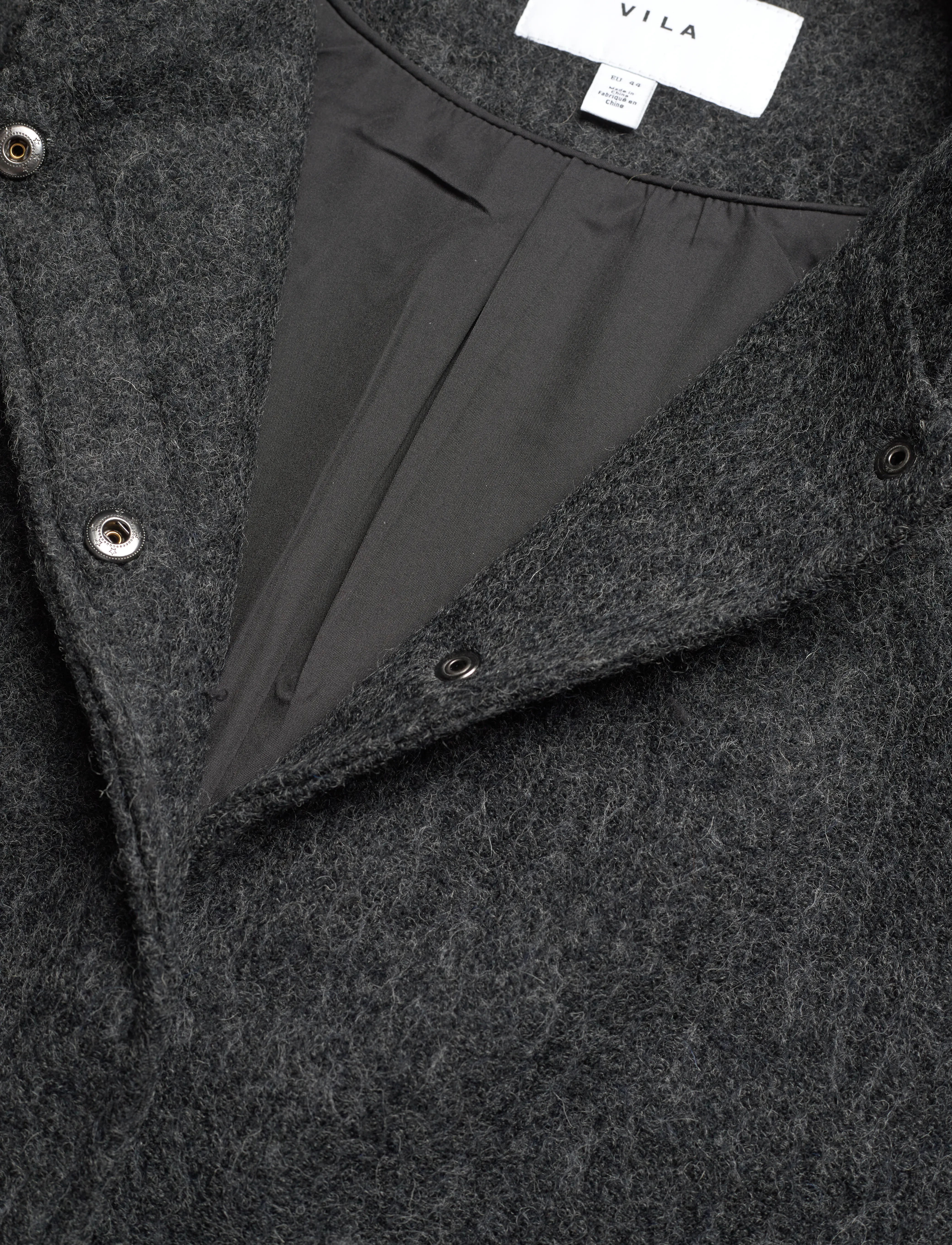 Vila - VICECILIE WOOL BOMBER JACKET - winterjacken - dark grey melange - 5