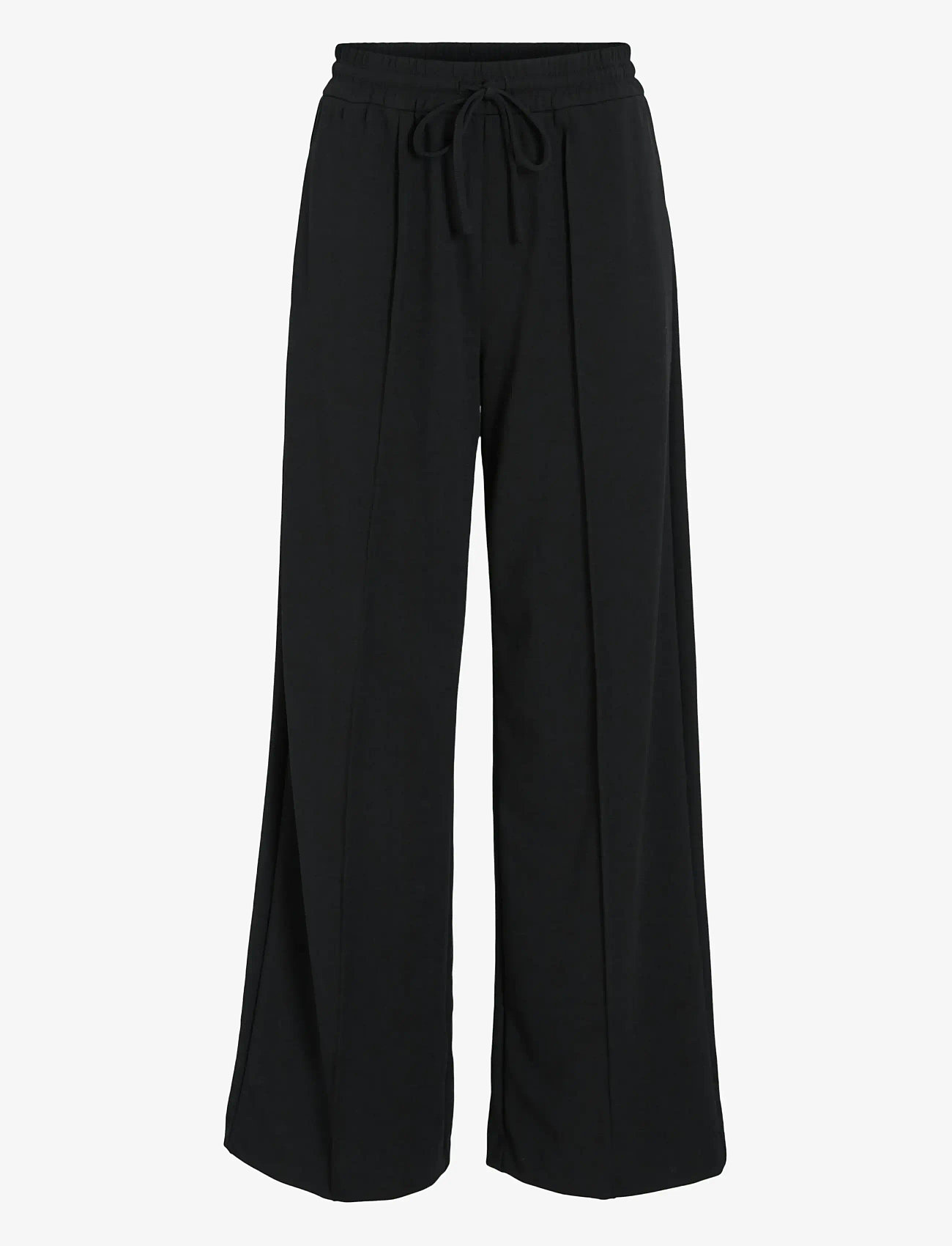 Vila - VICLUA HW WIDE PANTS-NOOS - bukser med brede ben - black beauty - 1