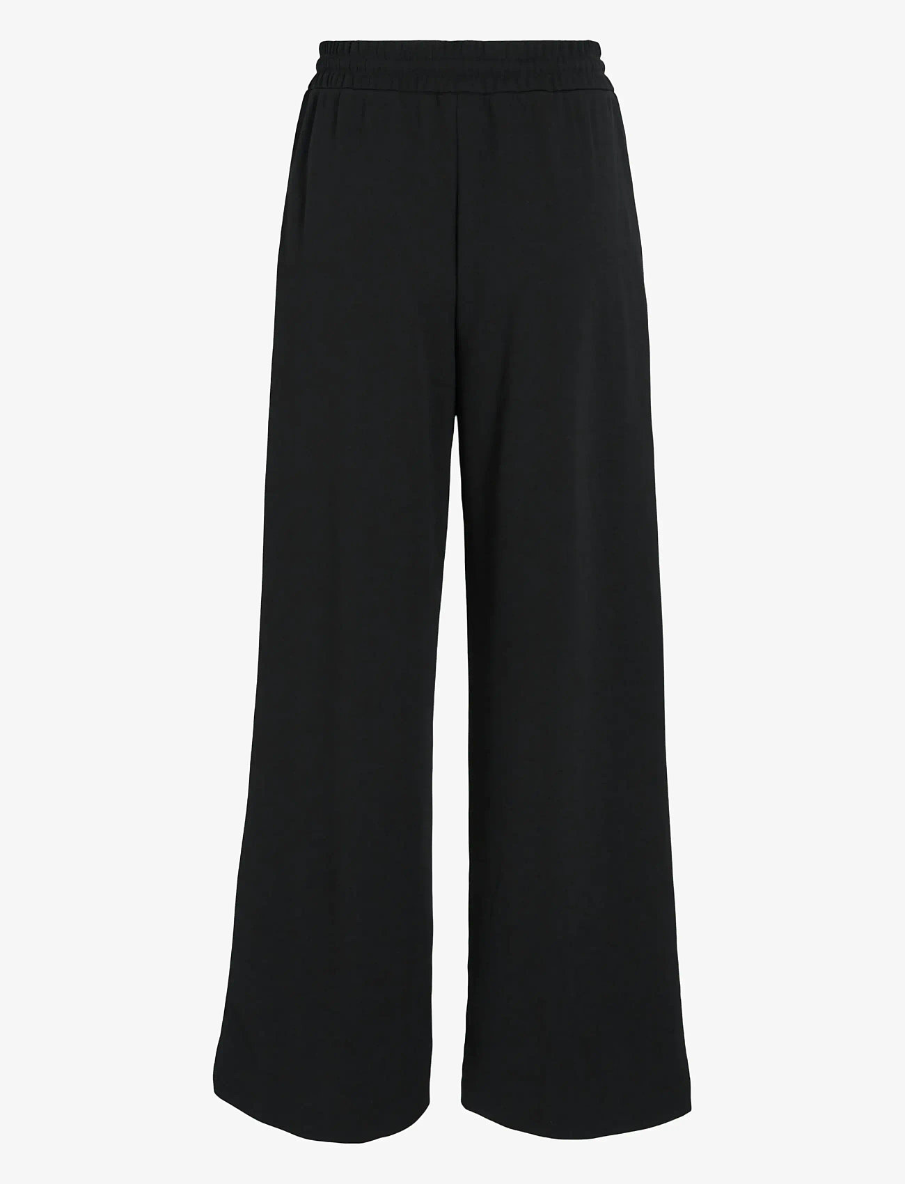 Vila - VICLUA HW WIDE PANTS-NOOS - bukser med brede ben - black beauty - 2