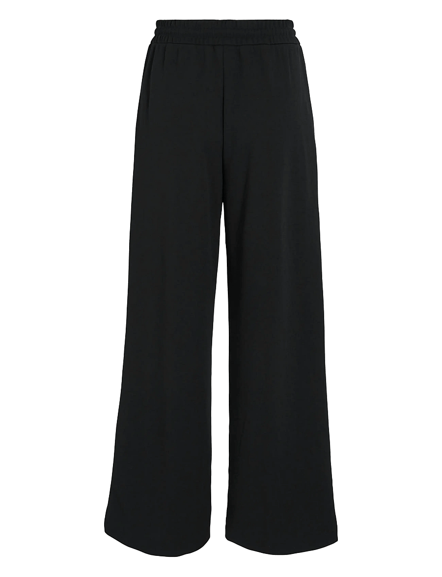 Vila - VICLUA HW WIDE PANTS-NOOS - vida byxor - black beauty - 2