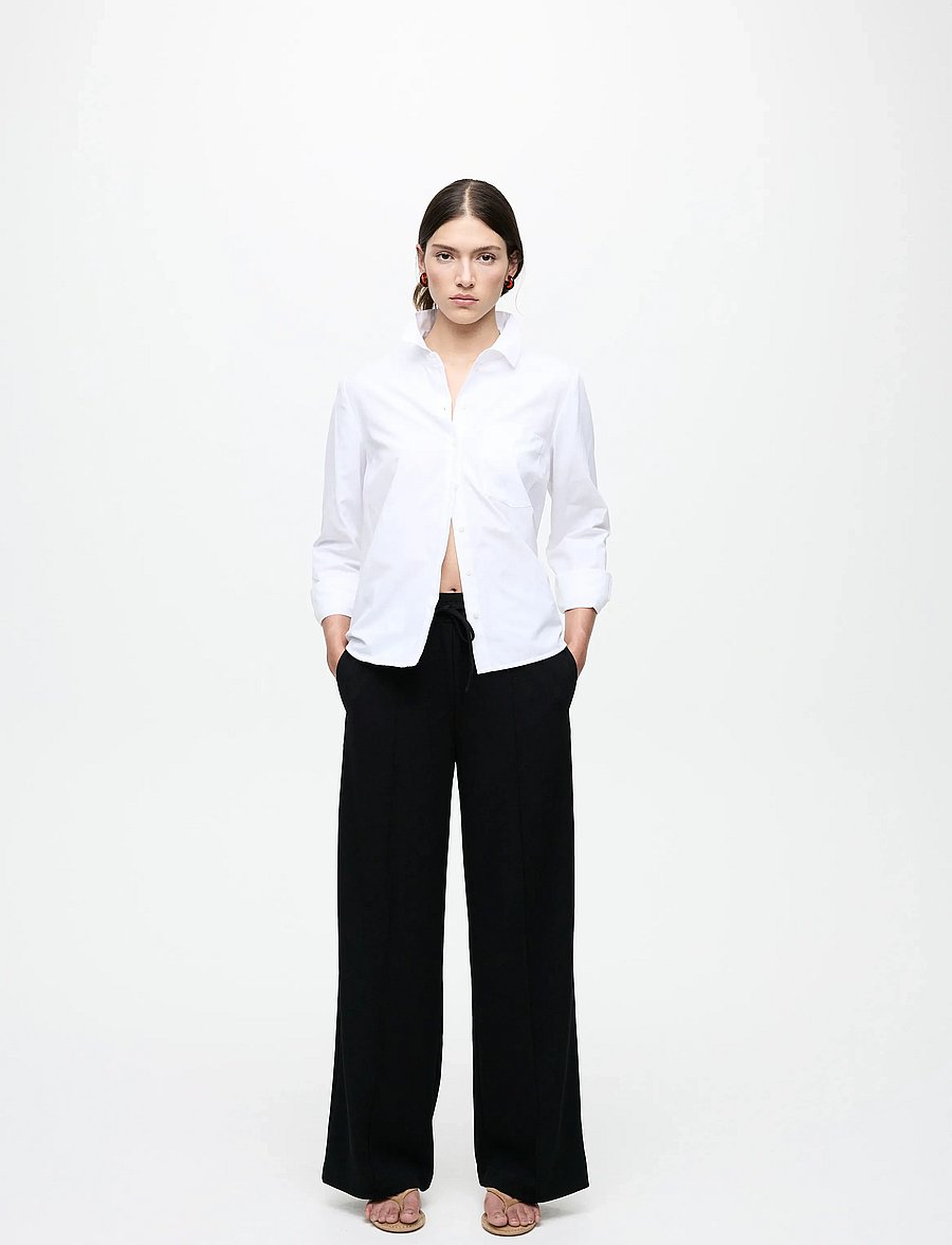 Vila - VICLUA HW WIDE PANTS-NOOS - vida byxor - black beauty - 4