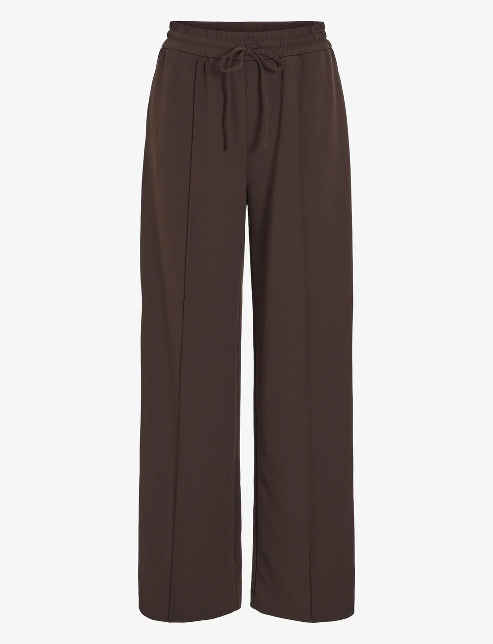 Vila - VICLUA HW WIDE PANTS-NOOS - tiesaus kirpimo kelnės - coffee bean - 1