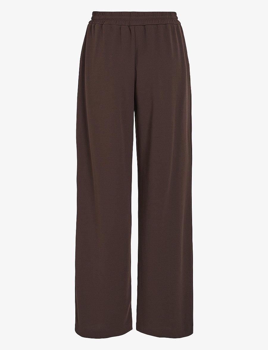 Vila - VICLUA HW WIDE PANTS-NOOS - bukser med brede ben - coffee bean - 2