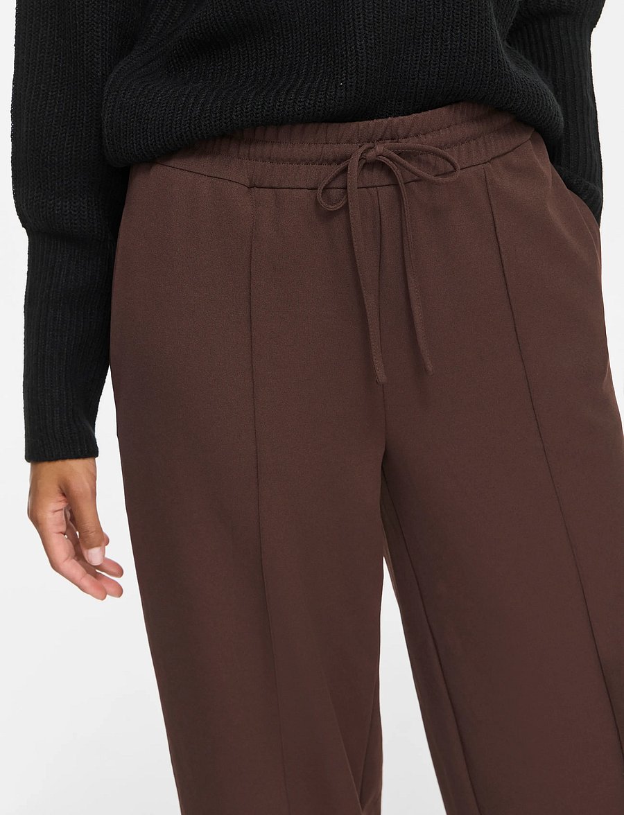 Vila - VICLUA HW WIDE PANTS-NOOS - bukser med brede ben - coffee bean - 5