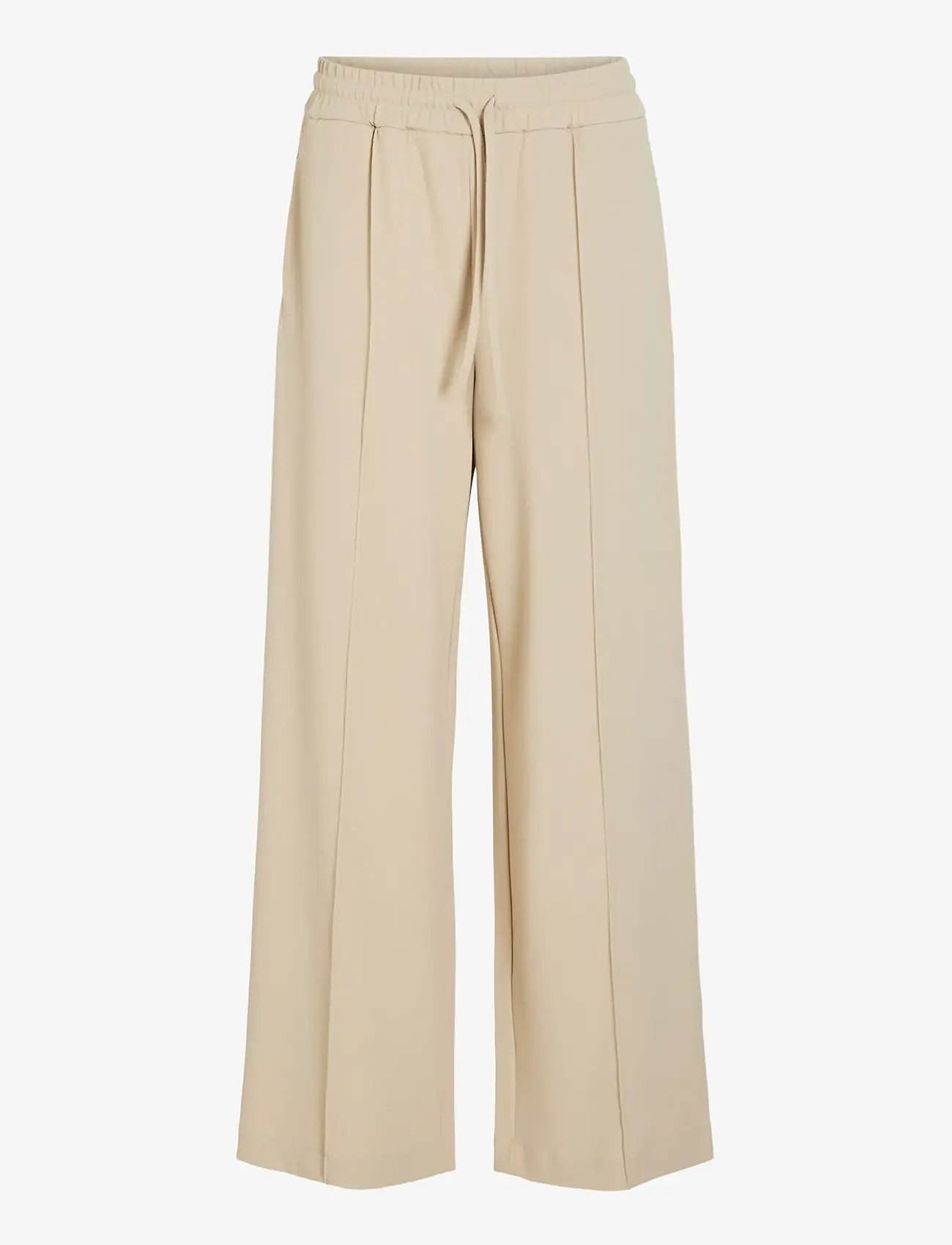 Vila - VICLUA HW WIDE PANTS-NOOS - vakarėlių drabužiai išparduotuvių kainomis - feather gray - 1