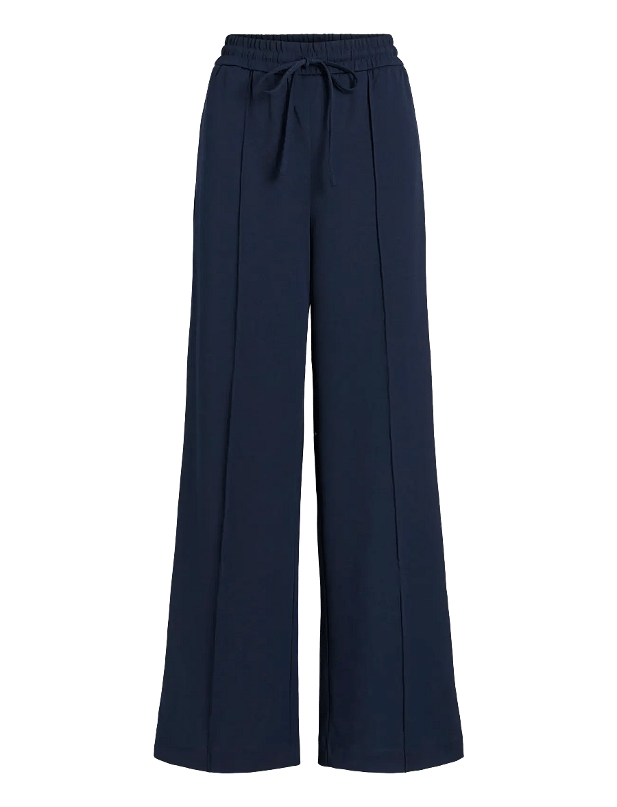 Vila - VICLUA HW WIDE PANTS-NOOS - bukser med brede ben - navy blazer - 1