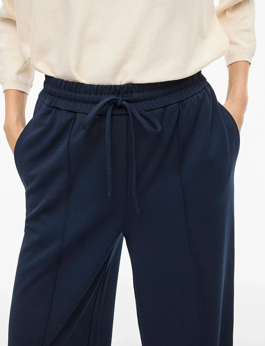 Vila - VICLUA HW WIDE PANTS-NOOS - bukser med brede ben - navy blazer - 5