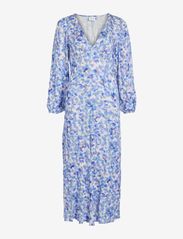 Vila - VIMALIN COBRA NEW L/S ANKLE DRESS/KA - vidutinio ilgio suknelės - snow white - 0