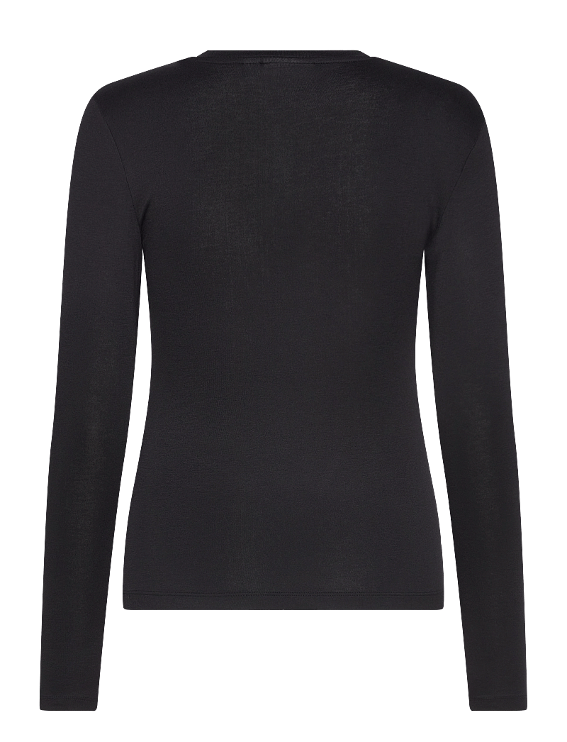 Vila - VIALEXIA O-NECK L/S TOP - NOOS - langærmede toppe - black beauty - 2