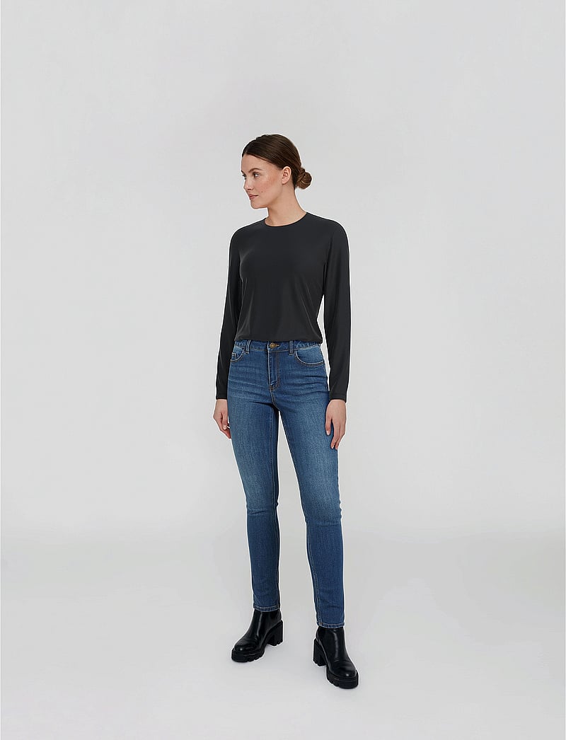 Vila - VIALEXIA O-NECK L/S TOP - NOOS - langærmede toppe - black beauty - 0