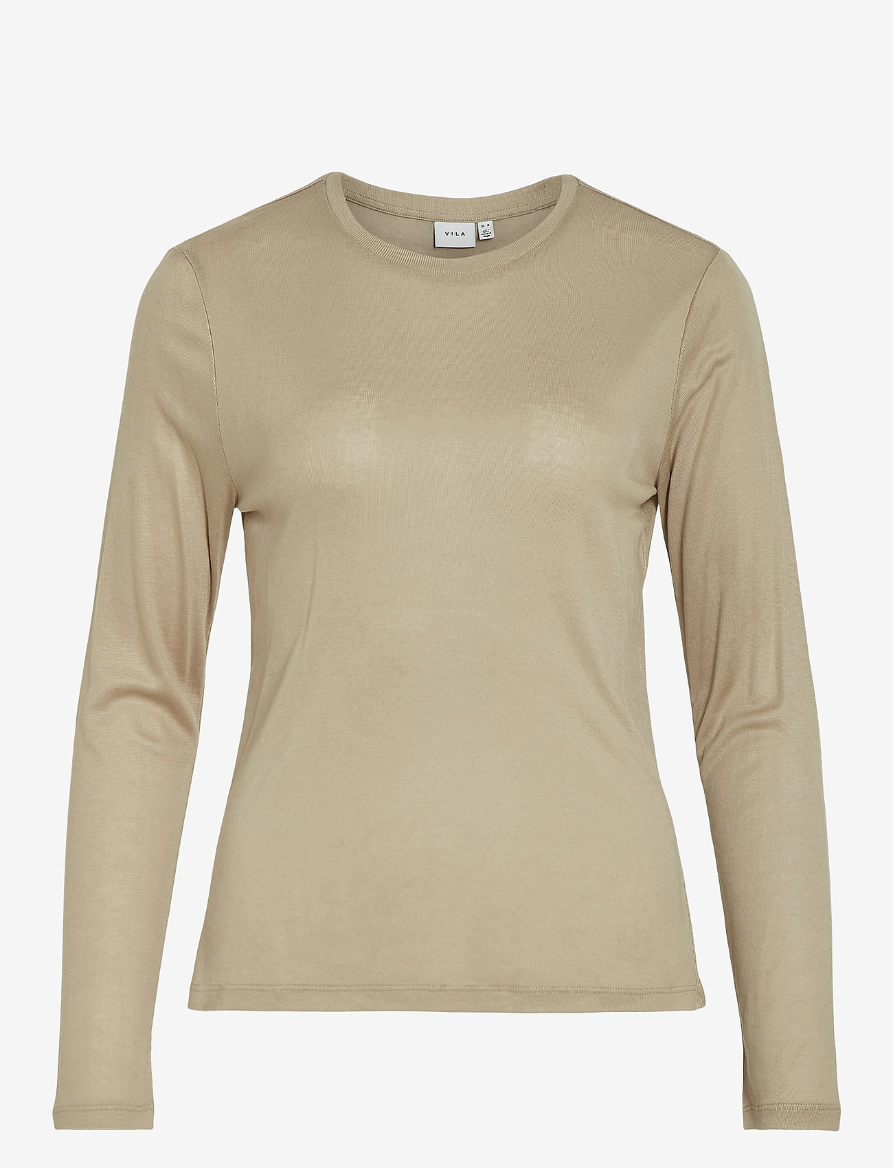 Vila - VIALEXIA O-NECK L/S TOP - NOOS - langärmlige tops - feather gray - 1