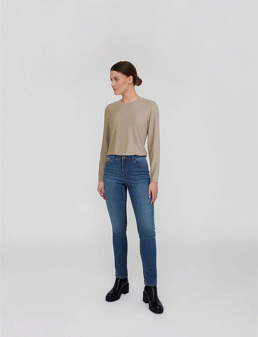 Vila - VIALEXIA O-NECK L/S TOP - NOOS - langærmede toppe - feather gray - 0