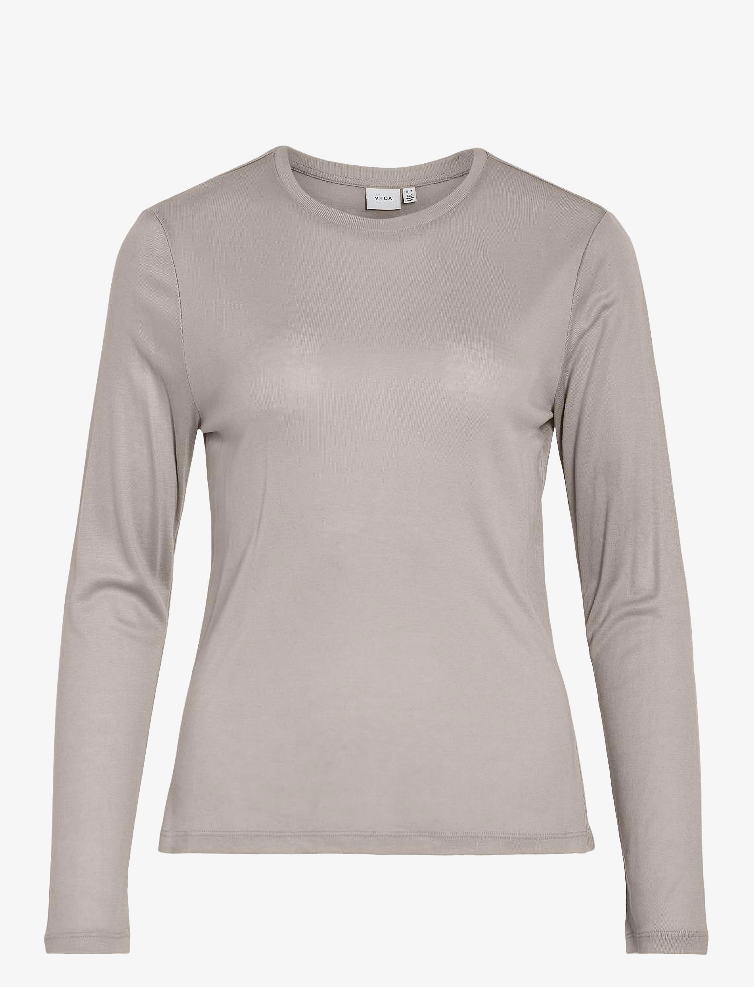 VILA Vialexia O-Neck L/S Oberteil - Noos Grau - M - Damen