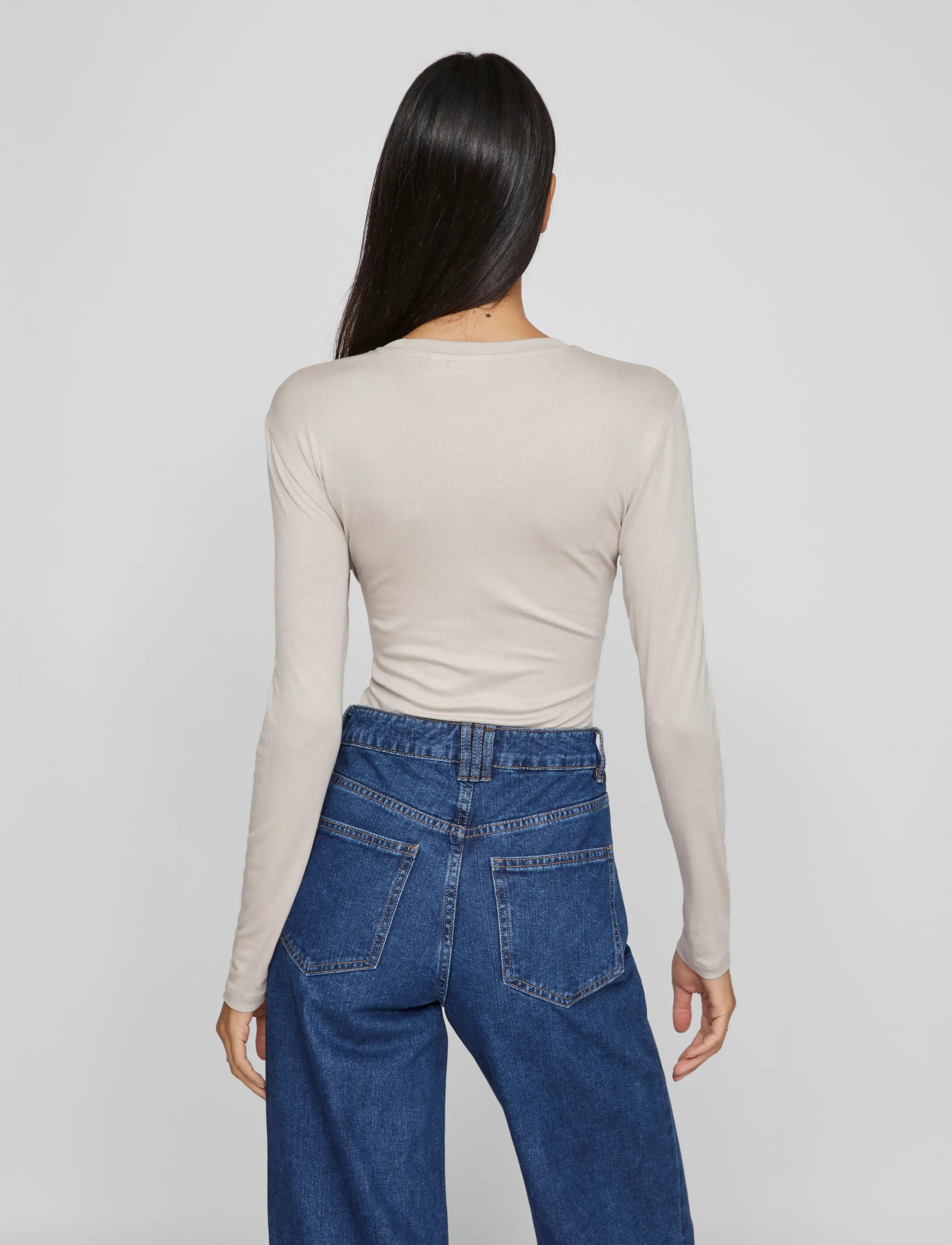 Vila - VIALEXIA O-NECK L/S TOP - NOOS - langærmede toppe - silver gray - 3
