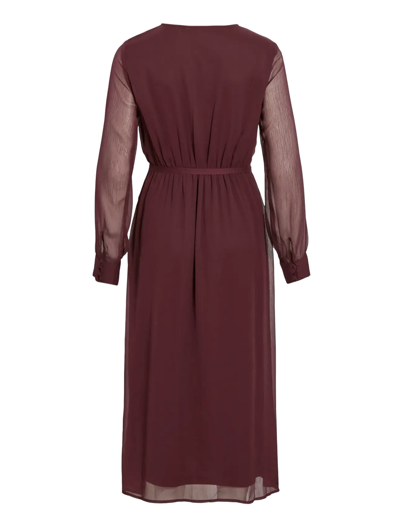 Vila - VIFALIA V-NECK L/S MIDI DRESS - NOOS/DC - vasarinės suknelės - fig - 2