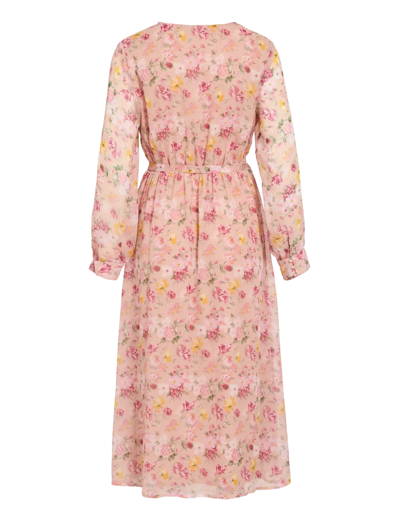 Vila - VIFALIA V-NECK L/S MIDI DRESS - NOOS/DC - sommerkleider - misty rose - 2