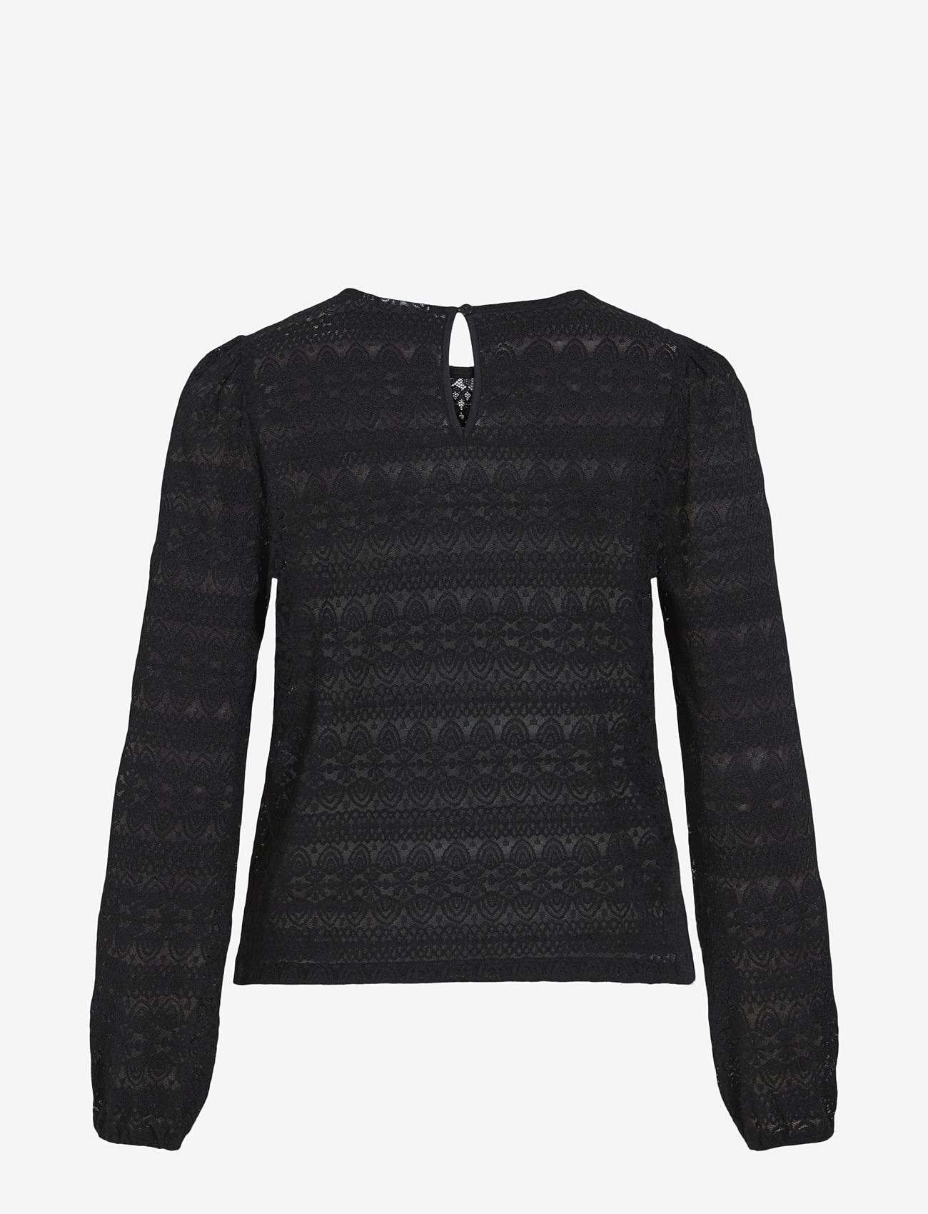 Vila - VICHIKKA O-NECK L/S TOP - pikkade varrukatega alussärgid - black - 1