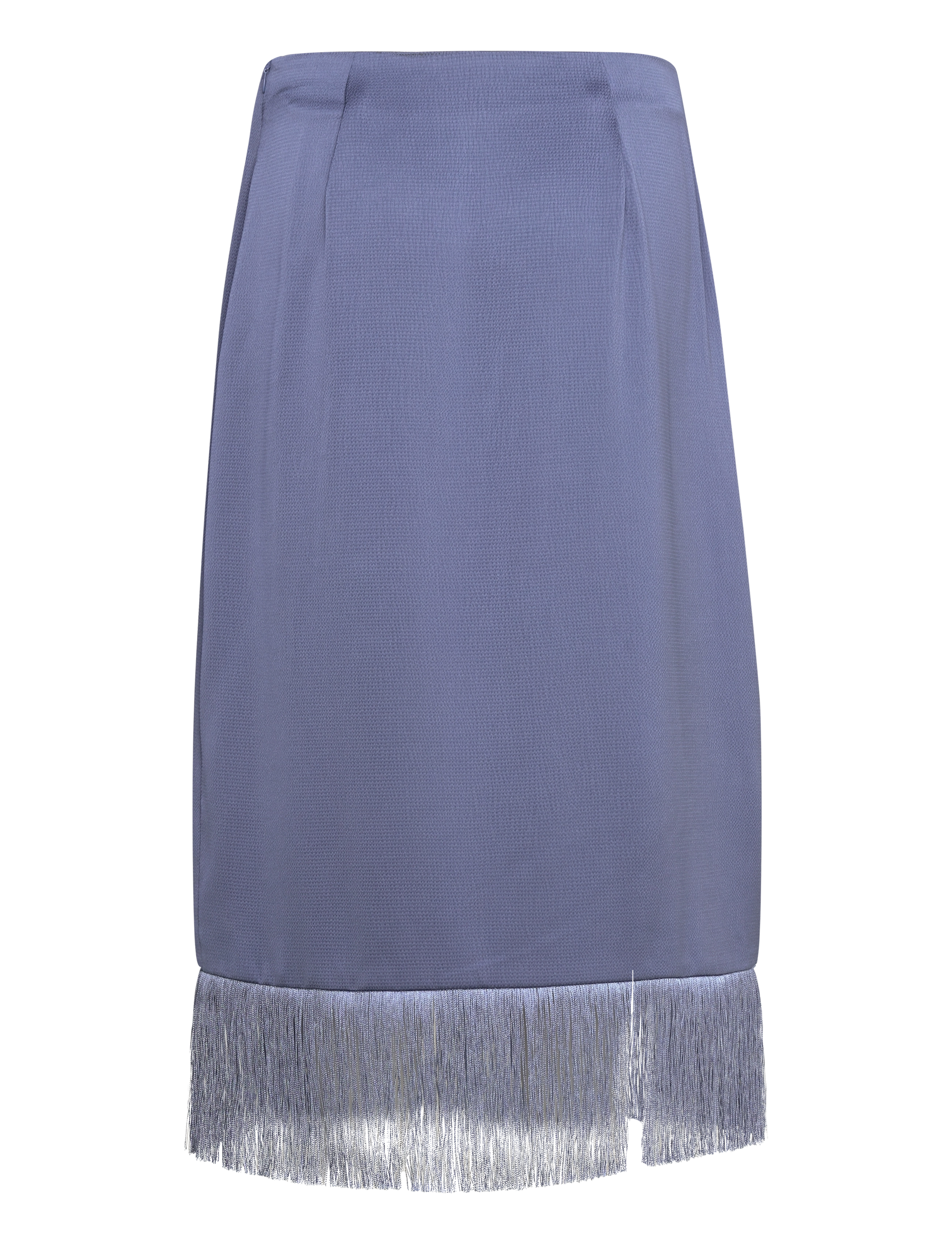 Vila - VILONE HW MIDI FRINGLE SKIRT/DC/KA - satinröcke - coronet blue - 1