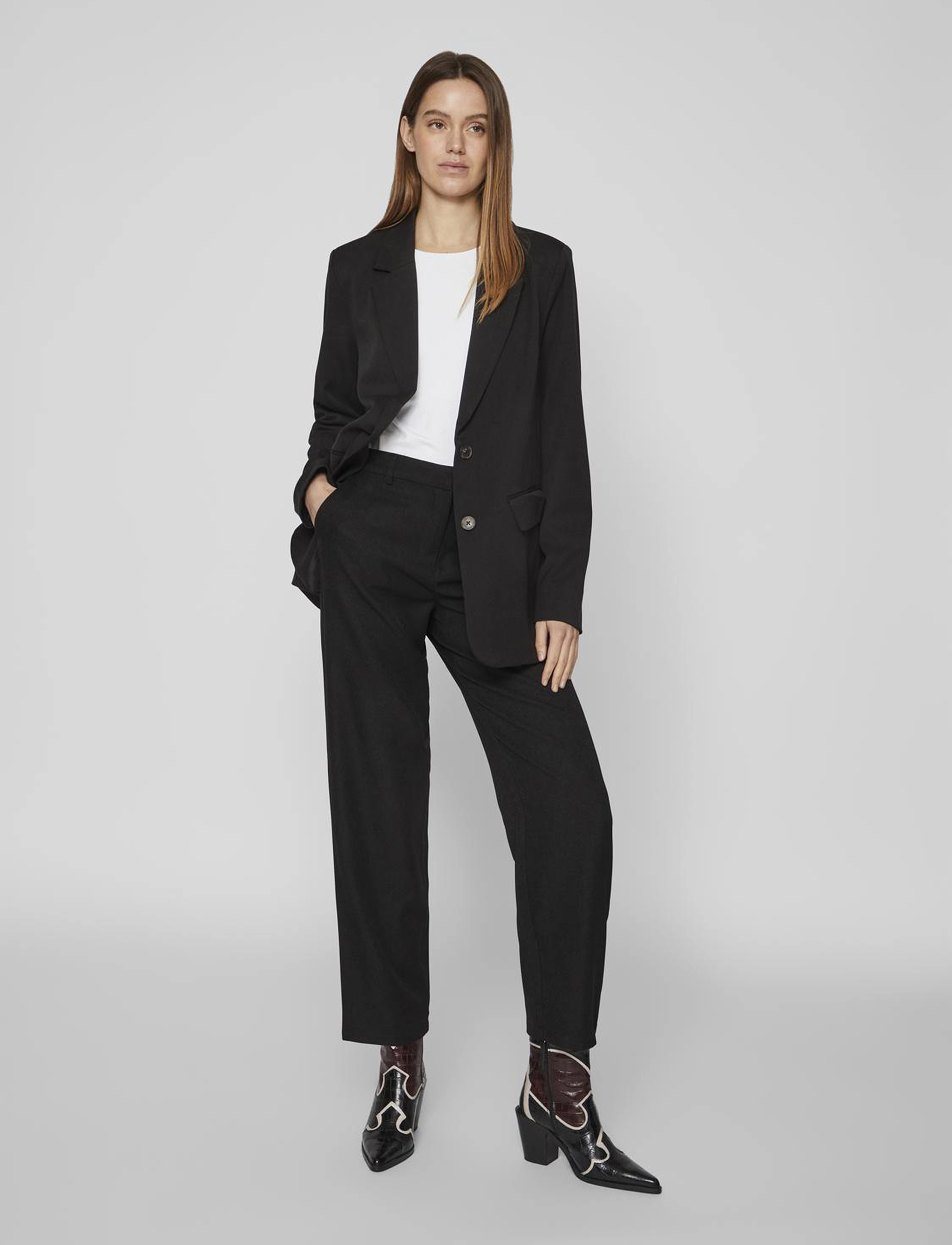 Vila - VIVARONE LOOSE BLAZER-NOOS - black - 5