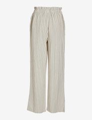 Vila - VIPRISILLA STRIPED H/W PANTS - bukser med brede ben - super light natural melan - 1