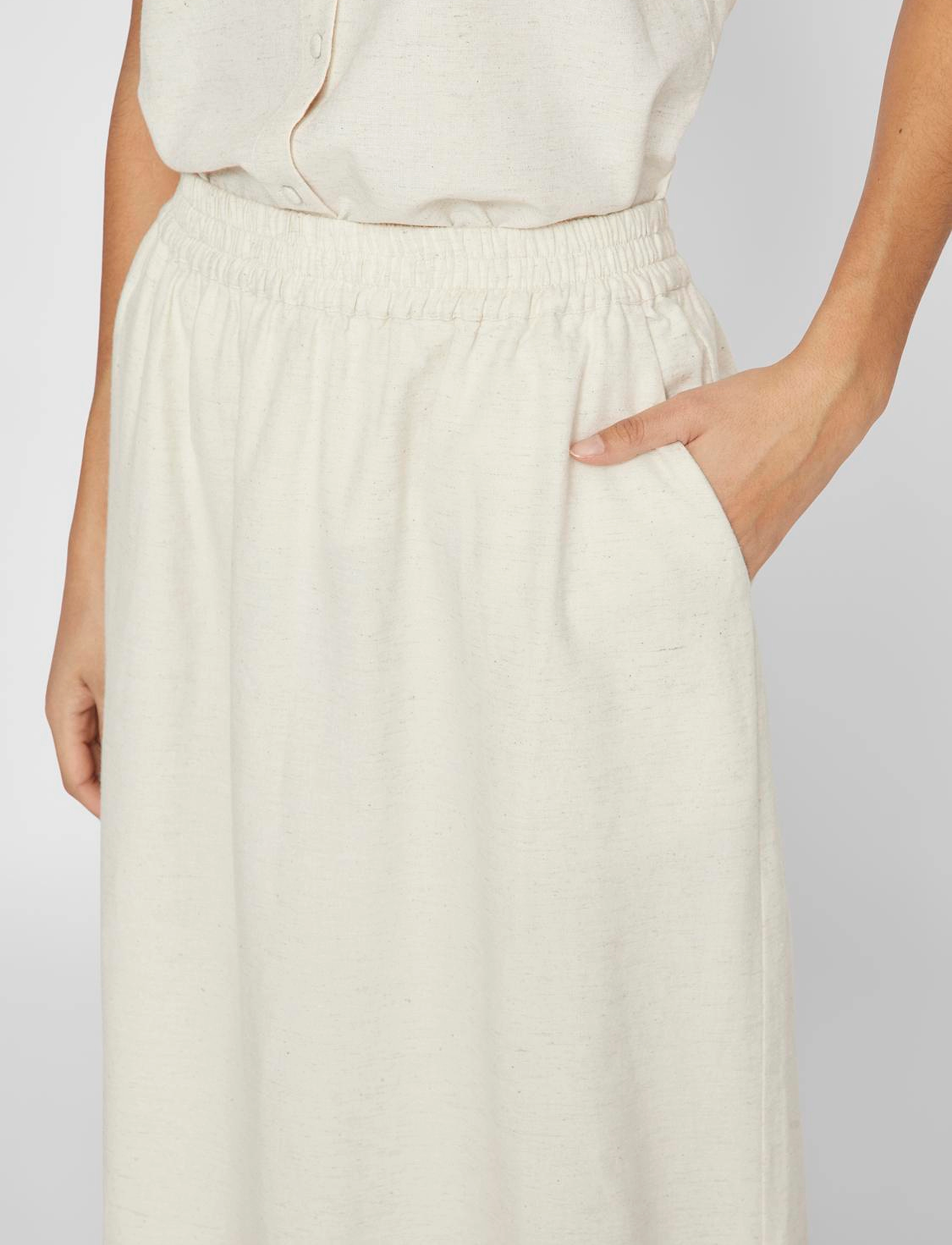 Vila - VIPRISILLA H/W MIDI SKIRT/1 - super light natural melan - 5
