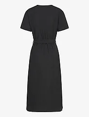 Vila - VIPRISILLA S/S V-NECK MIDI DRESS - sukienki do kolan i midi - black beauty - 1