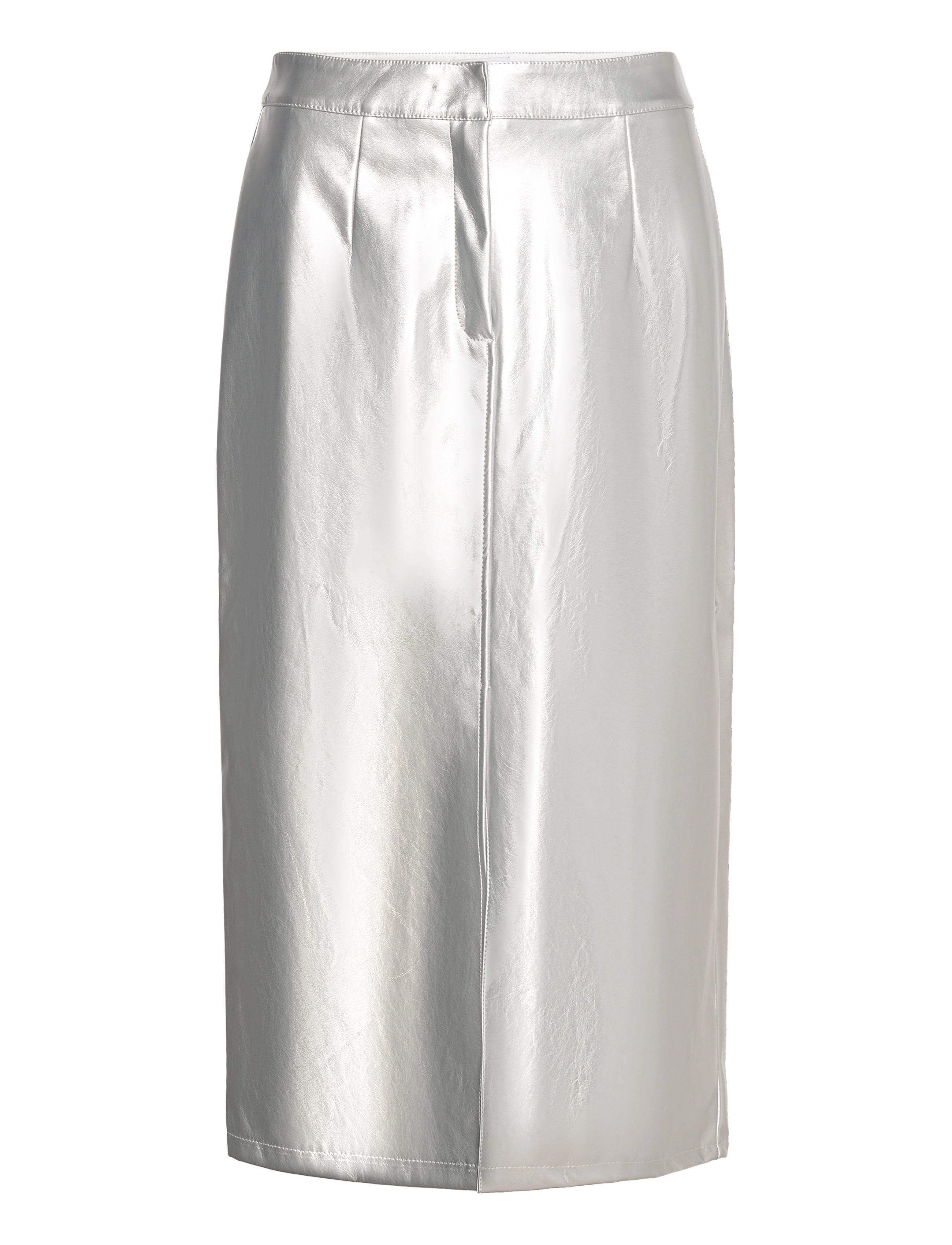 Vila VISILVER HW COATED SKIRT/LS - Riided - SILVER / silver