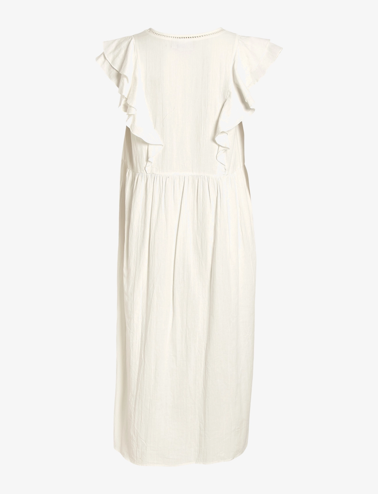 Vila - VIMATIA V-NECK C/S MIDI DRESS - laveste priser - egret - 2