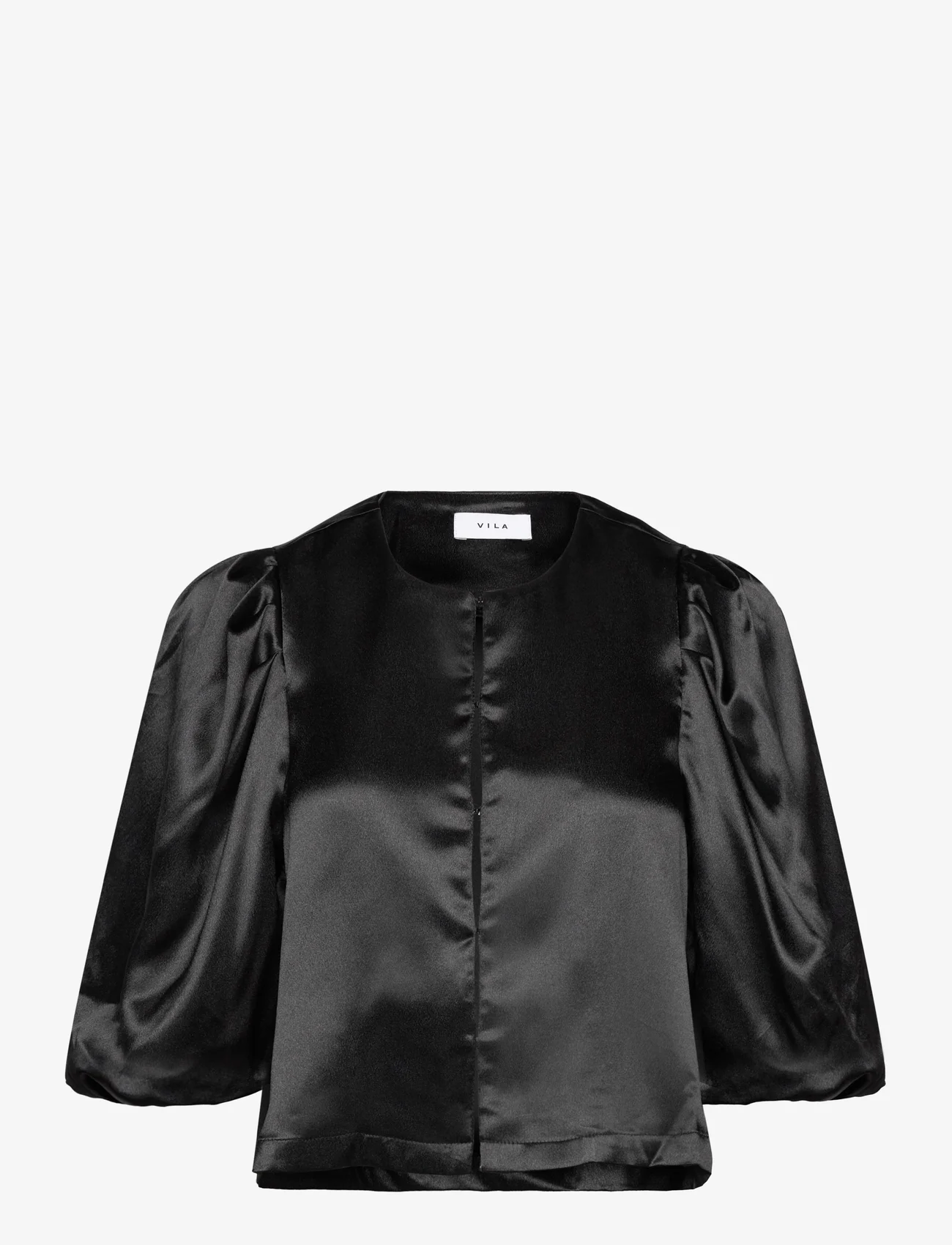 Vila - VISHINA 2/4 TOP /E - blouses met lange mouwen - black - 0