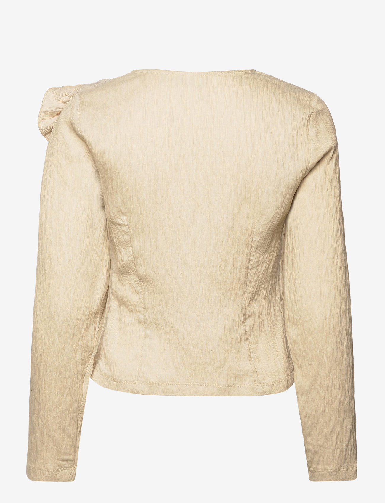 Vila - VIFLOWERY SHORT L/S V-NECK TOP /E - pikkade varrukatega pluusid - cement - 2