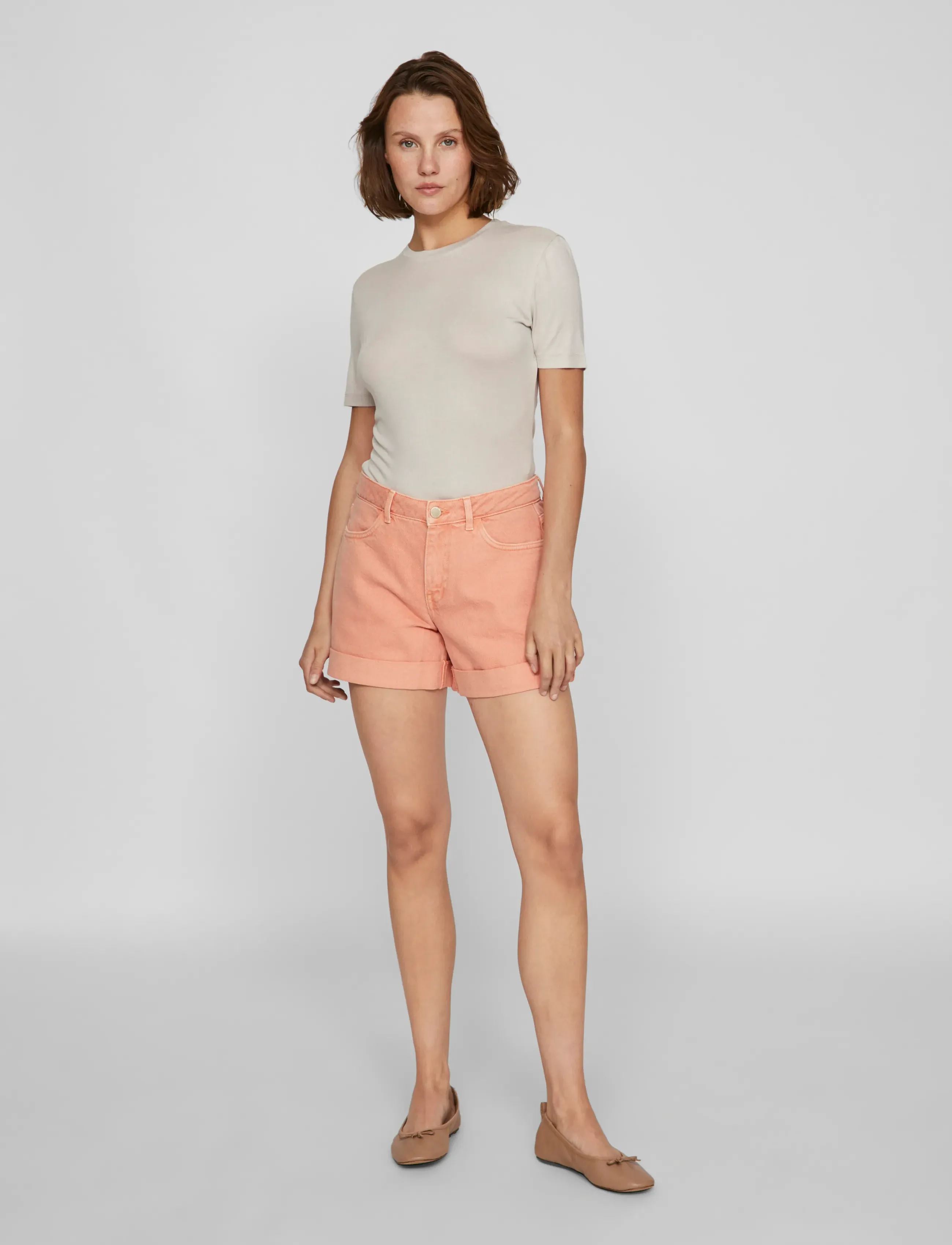 Vila - VIALEXIA O-NECK S/S T-SHIRT - NOOS - t-shirts - silver gray - 4