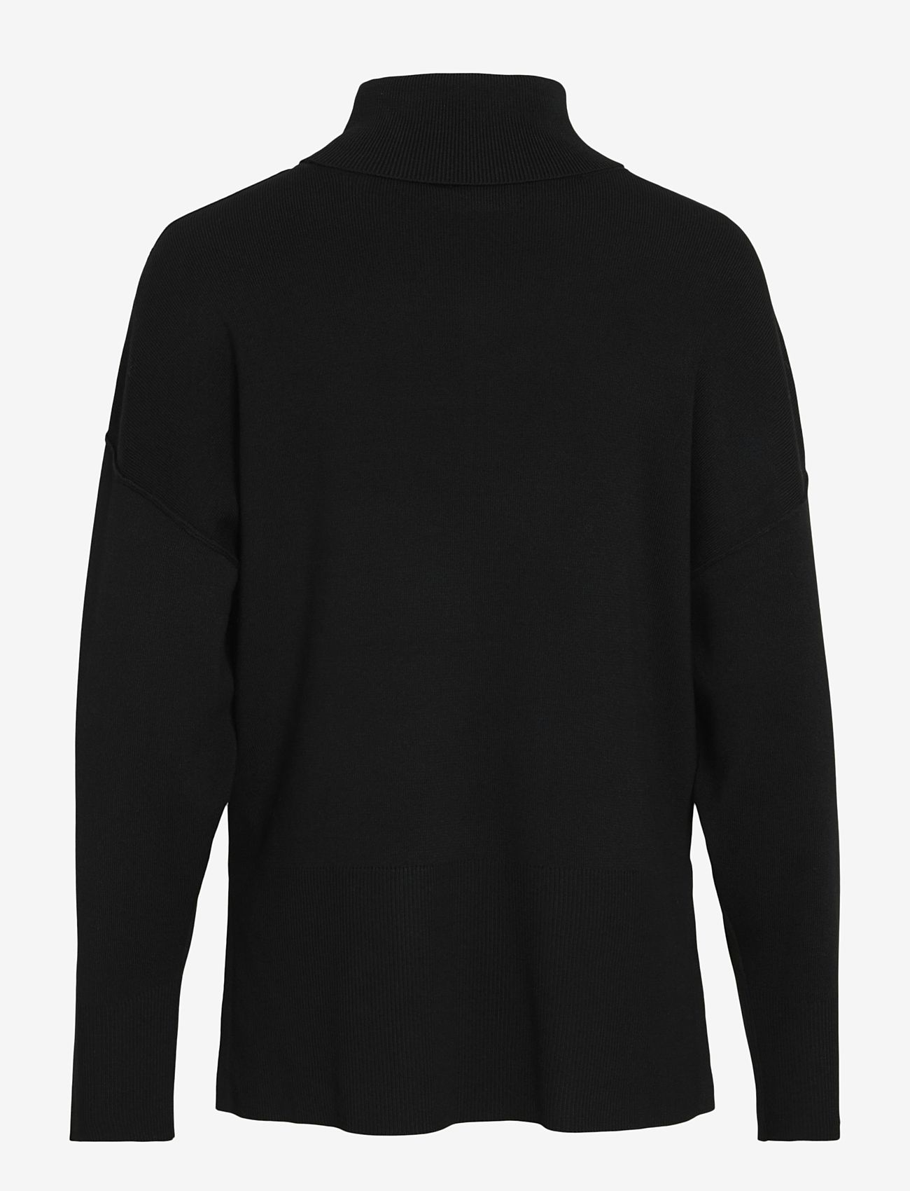 Vila - VIOSTRIA ROLLNECK L/S KNIT TOP-NOOS - herbstliche kleidung - black beauty - 1