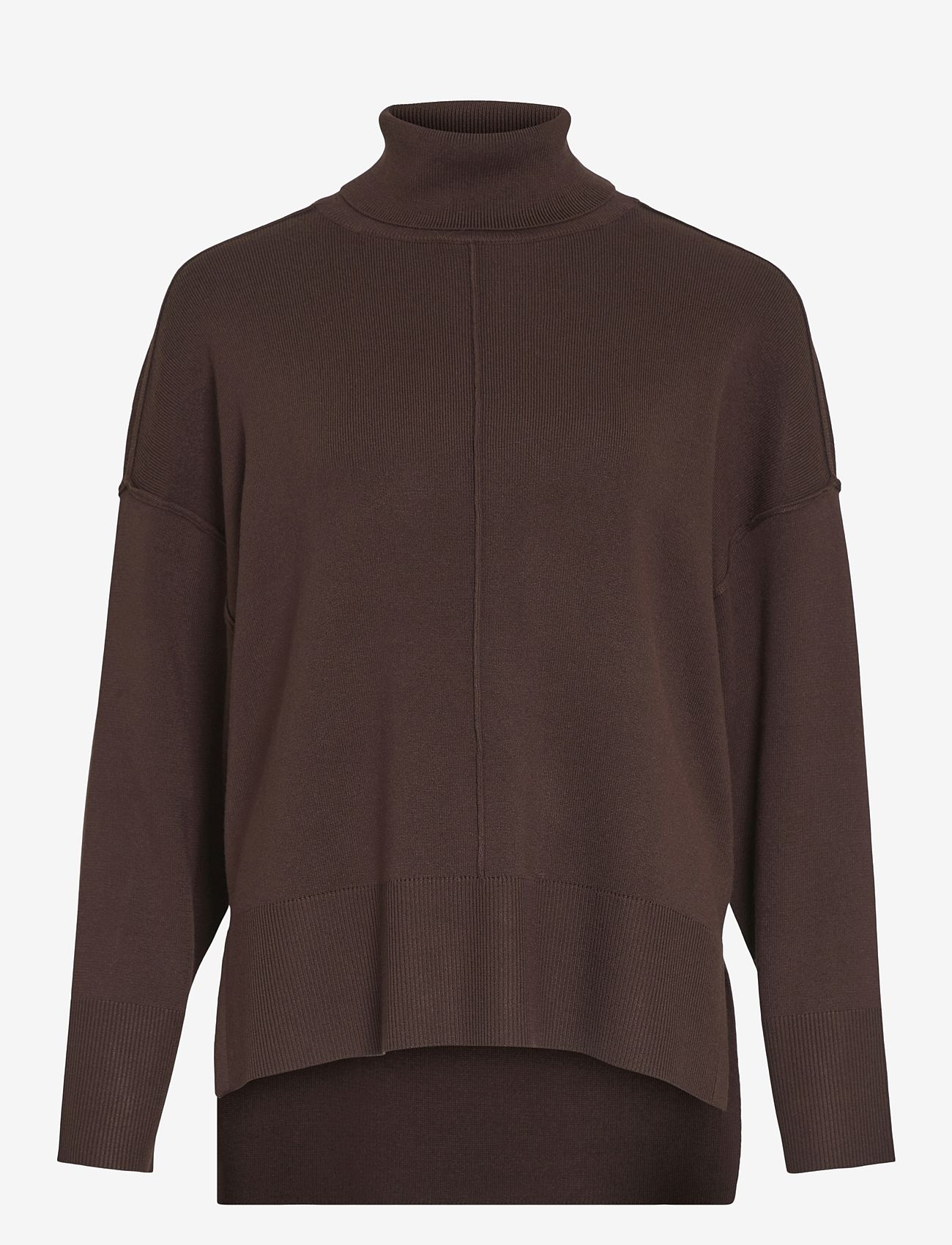 Vila - VIOSTRIA ROLLNECK L/S KNIT TOP-NOOS - džemperi - coffee bean - 1