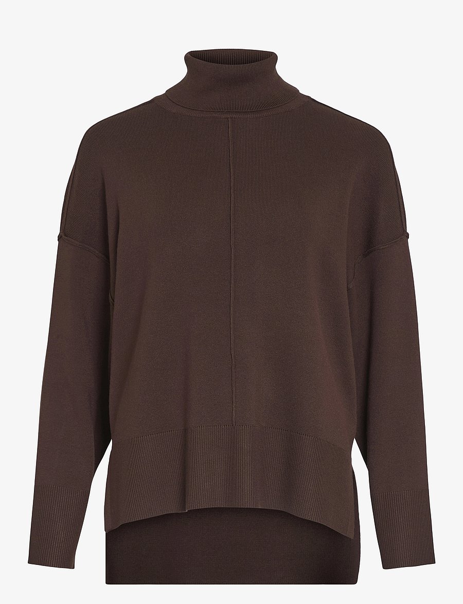 Vila - VIOSTRIA ROLLNECK L/S KNIT TOP-NOOS - pullover - coffee bean - 1