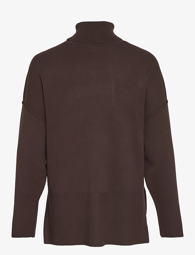 Vila - VIOSTRIA ROLLNECK L/S KNIT TOP-NOOS - džemperi - coffee bean - 2