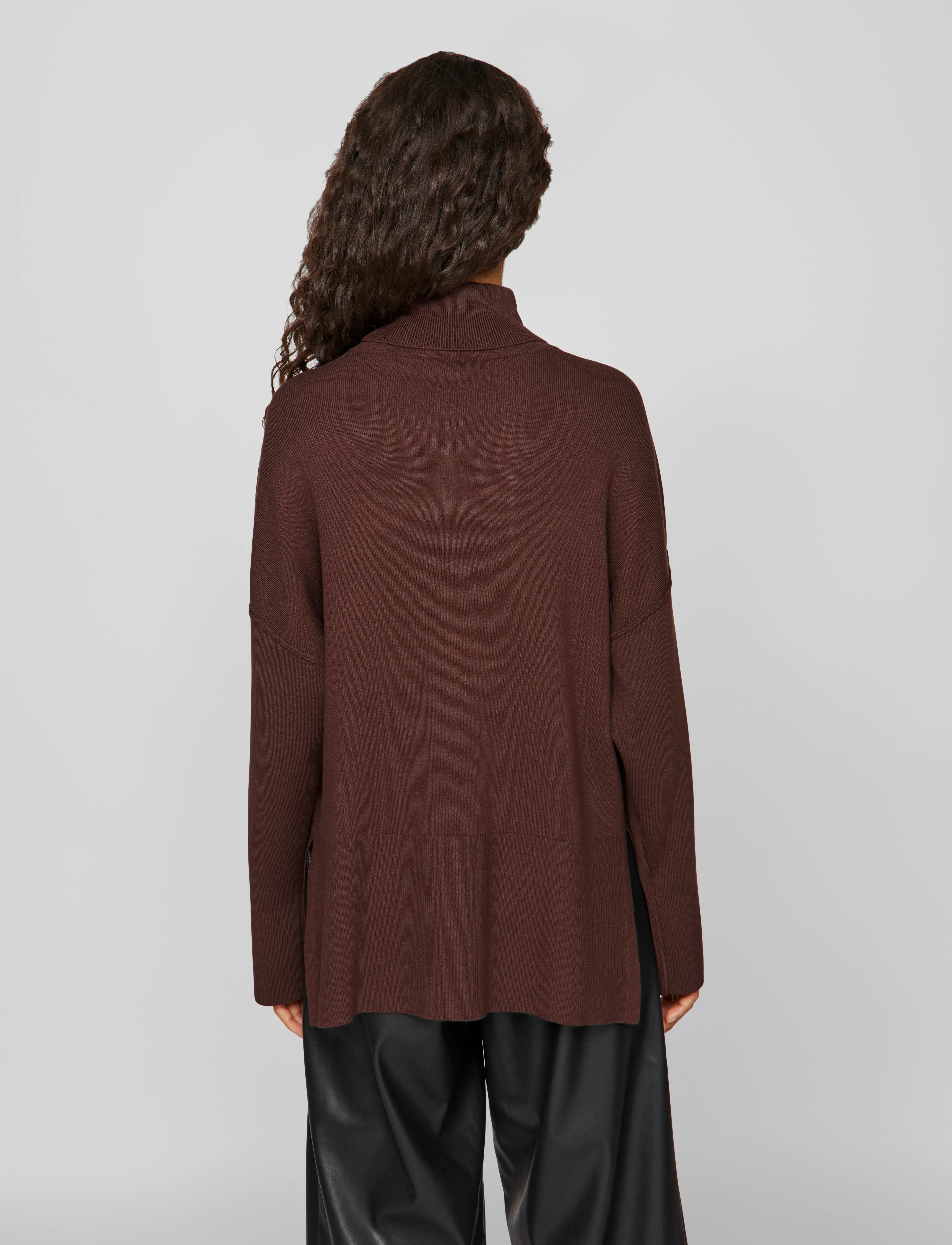 Vila - VIOSTRIA ROLLNECK L/S KNIT TOP-NOOS - striktrøjer - coffee bean - 3