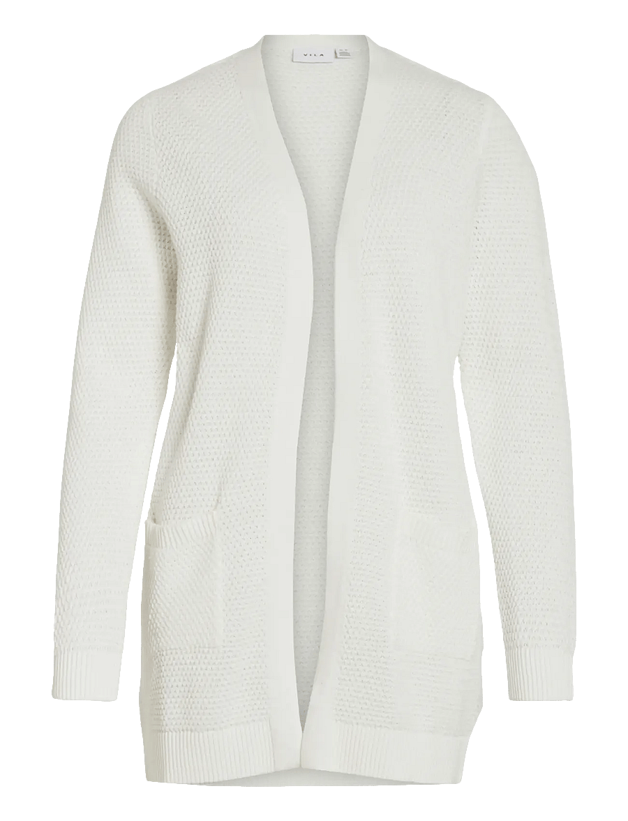 Vila - VIDALO L/S KNIT CARDIGAN- NOOS - strickjacken - white alyssum - 1