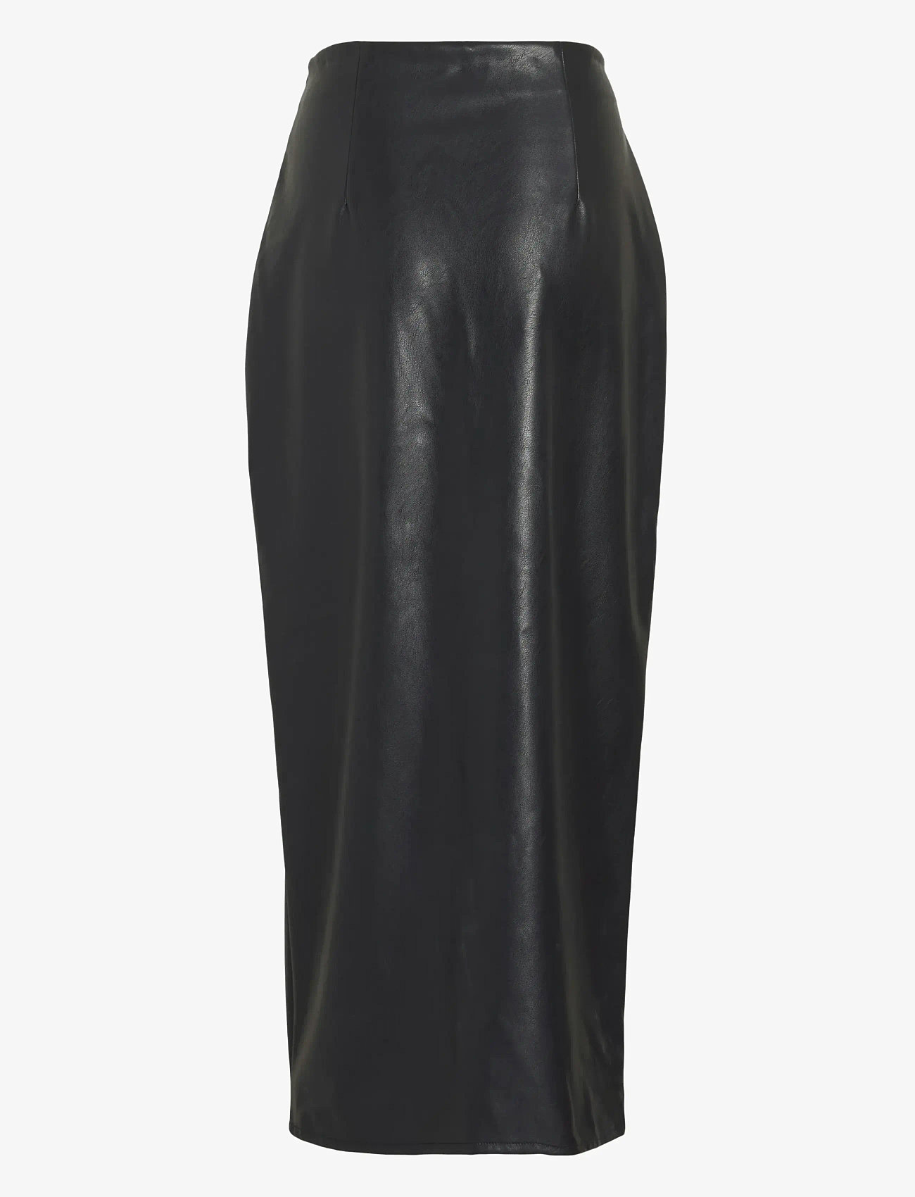 Vila - VIDAGMAR HW COATED SKIRT/R - maxikjolar - black beauty - 1