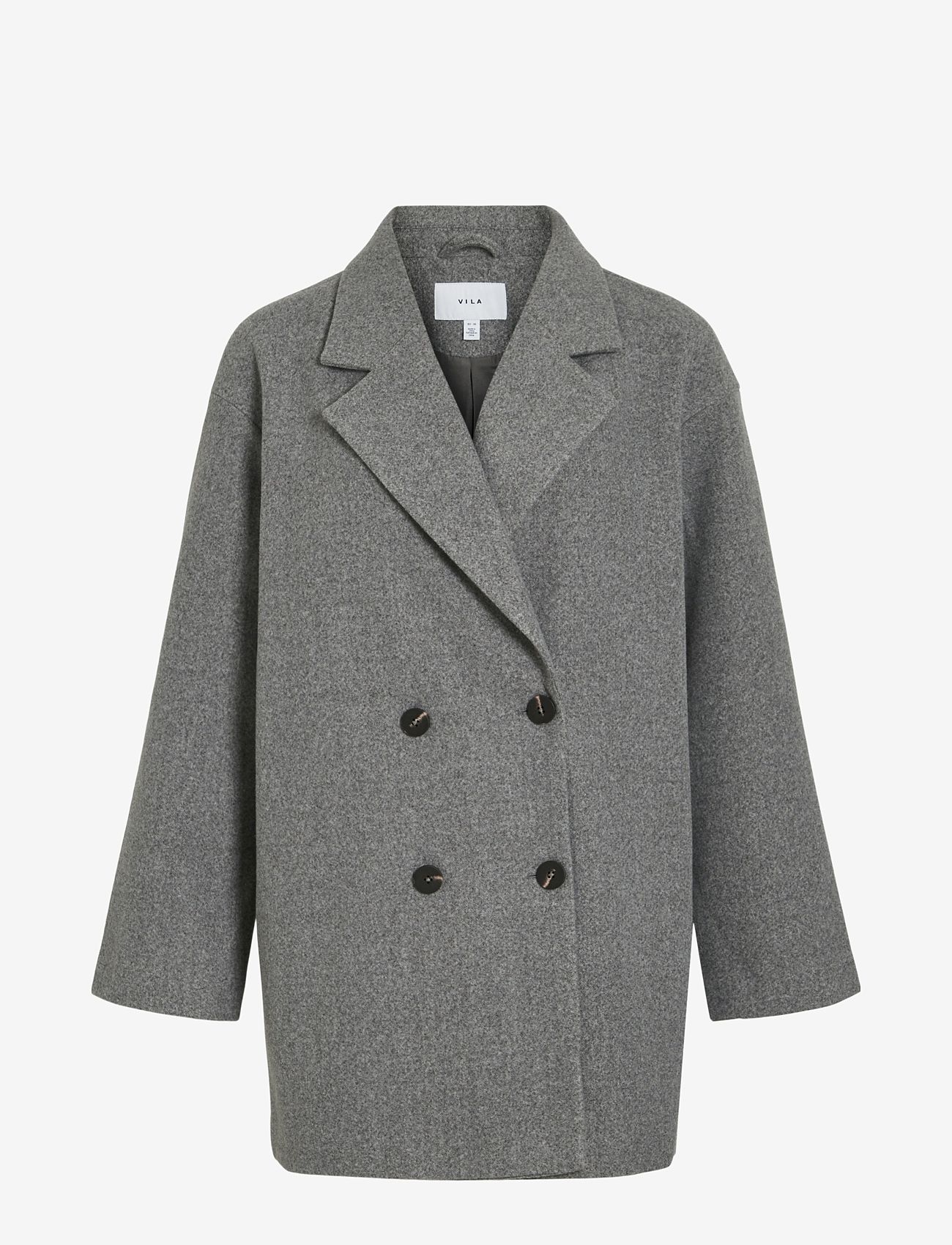 Vila - VISAKAYA L/S JACKET - efterårsjakker - medium grey melange - 0