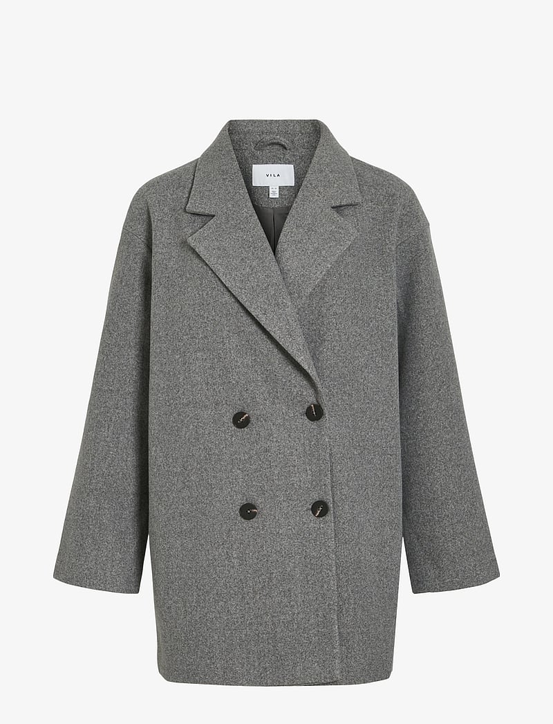 Vila - VISAKAYA L/S JACKET - efterårsjakker - medium grey melange - 0