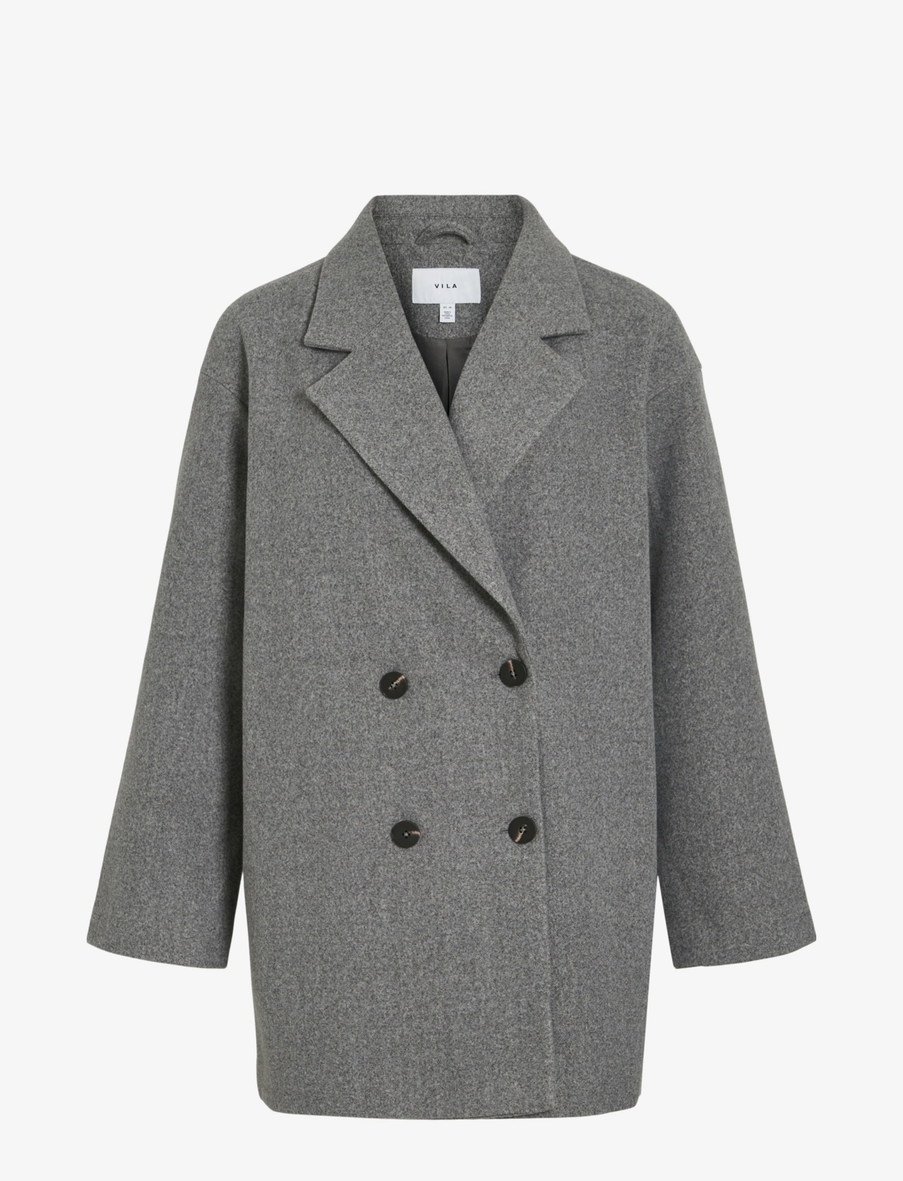 Vila VISAKAYA L/S JACKET - Jakker & Kåper - MEDIUM GREY MELANGE / grey