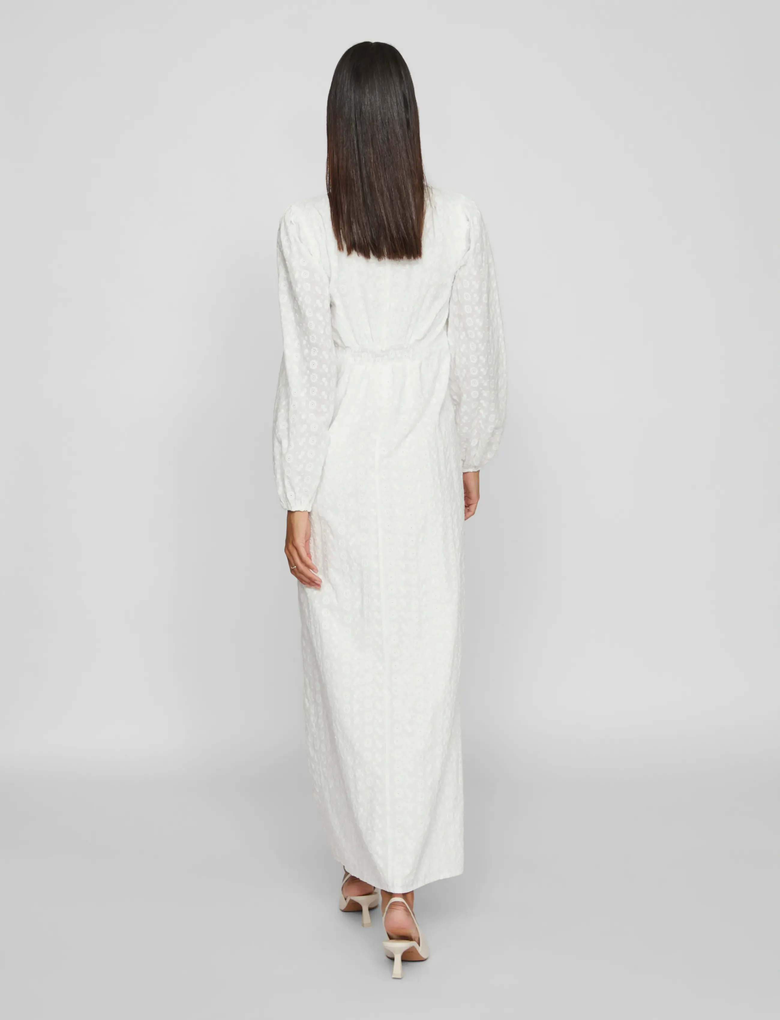 Vila - VIMALINA L/S MAXI DRESS/KA - laveste priser - cloud dancer - 3